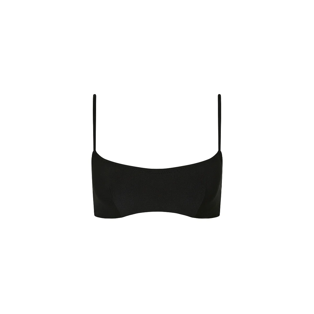 Invisible Underwire Crop Bikini Top - Twilight Black