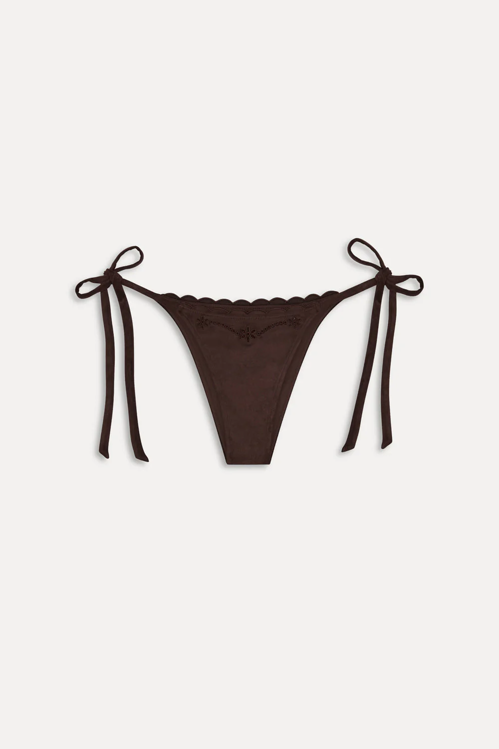 Mackenzie Suede String Bikini Bottom - Desert Suede