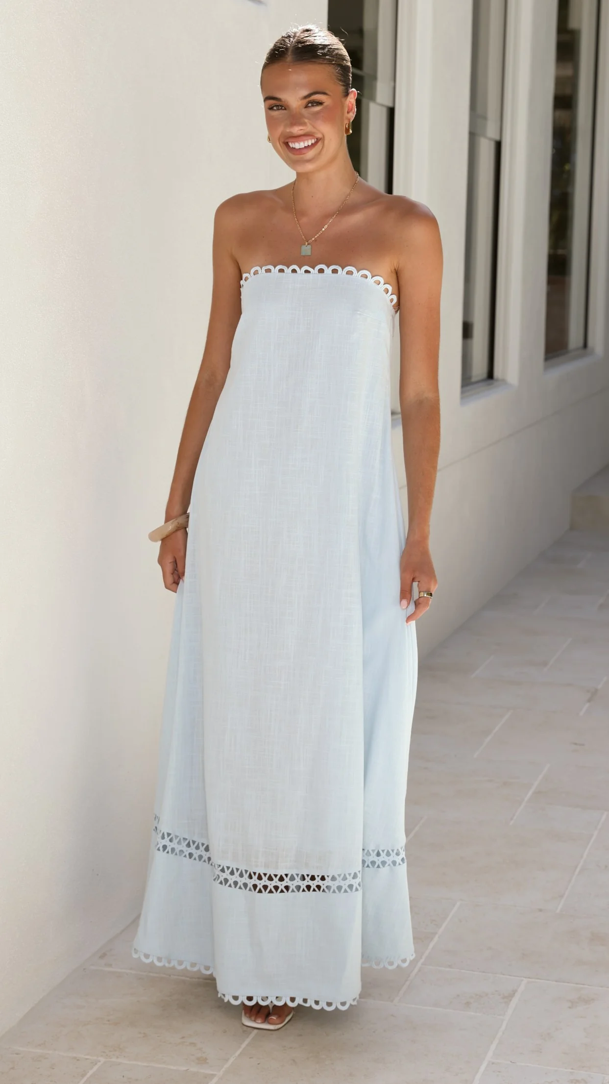 Sandra Maxi Dress - Sky Blue - luluinthesky
