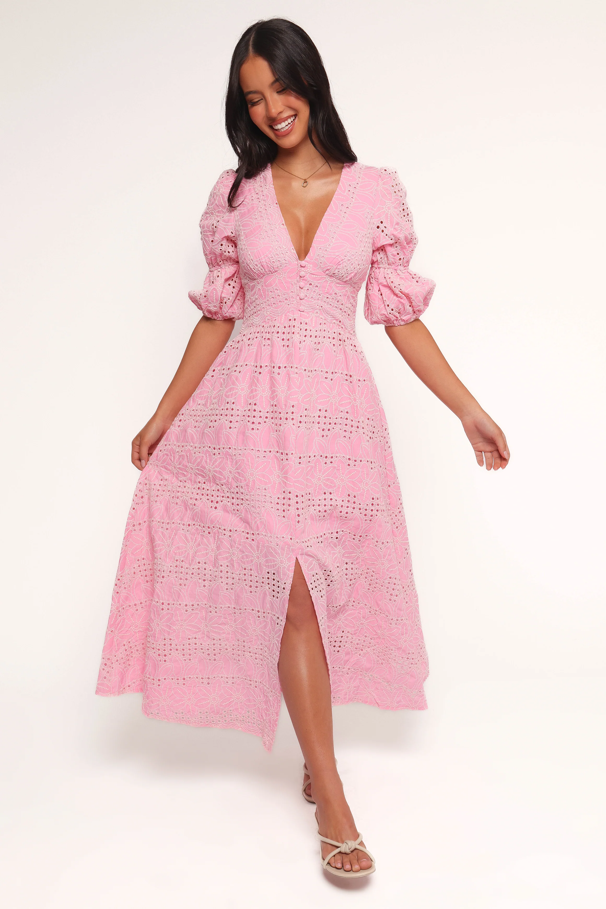 Tani Midi Dress - Pink
