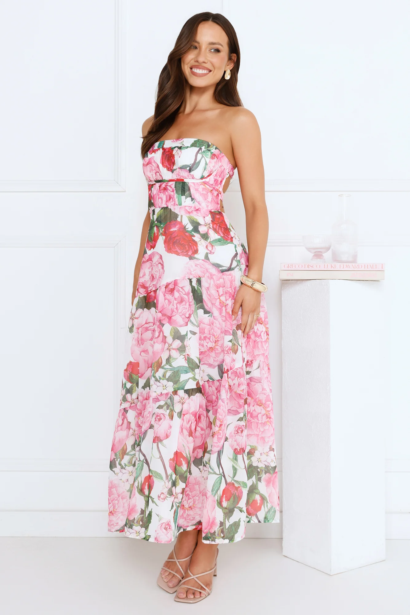 Daydream Luxe Strapless Maxi Dress Pink