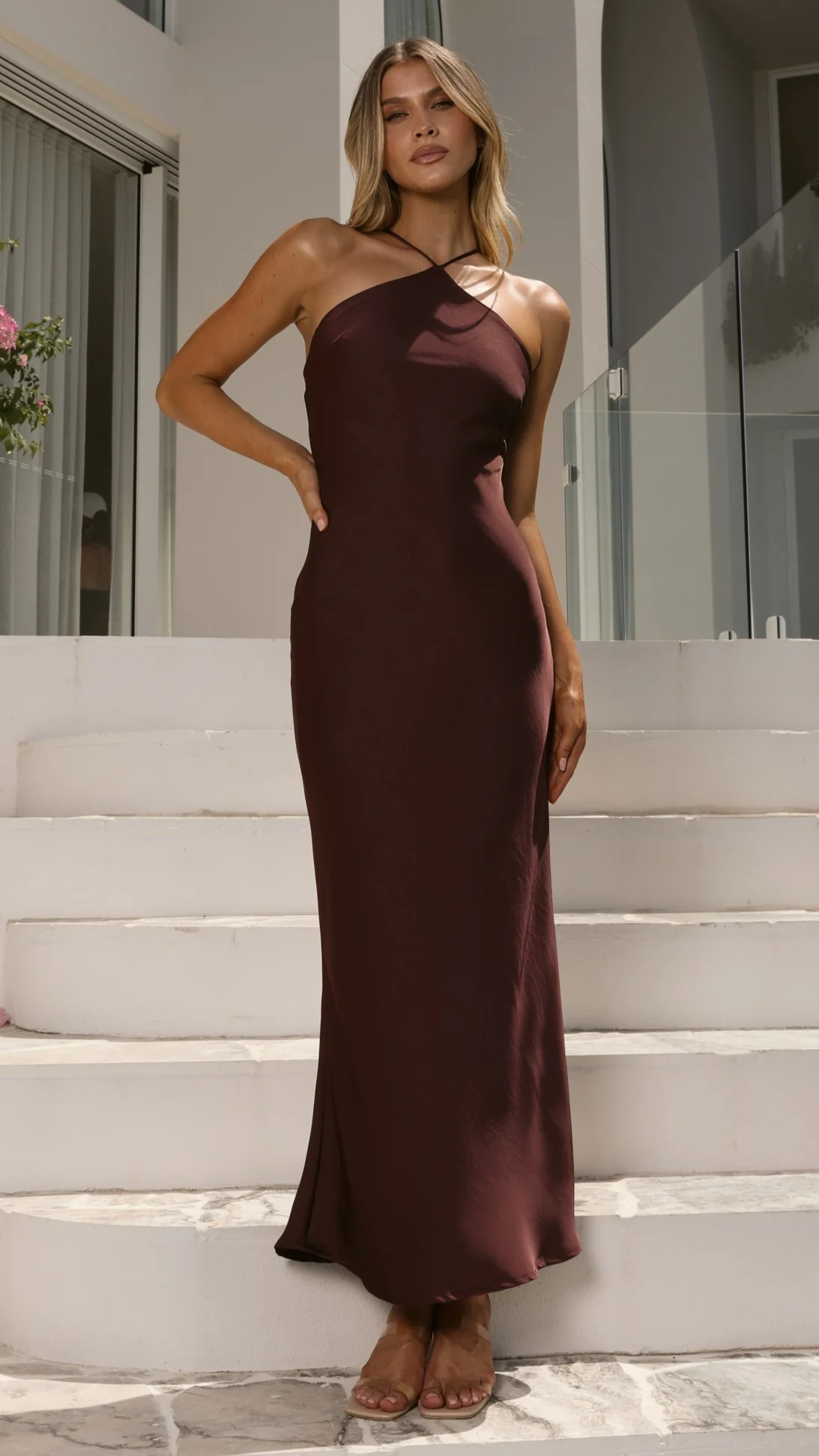 Chiara Maxi Dress - Chocolate