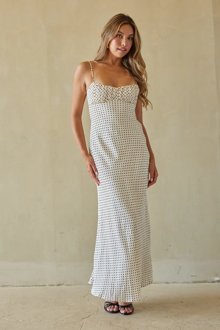 Candie Polka Dot Maxi Dress