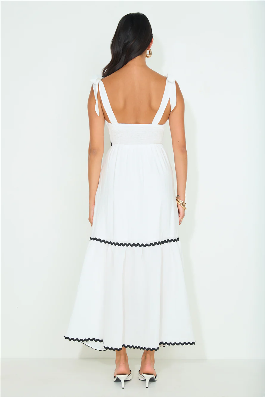 Sara Loves Maxi Dress White - luluinthesky