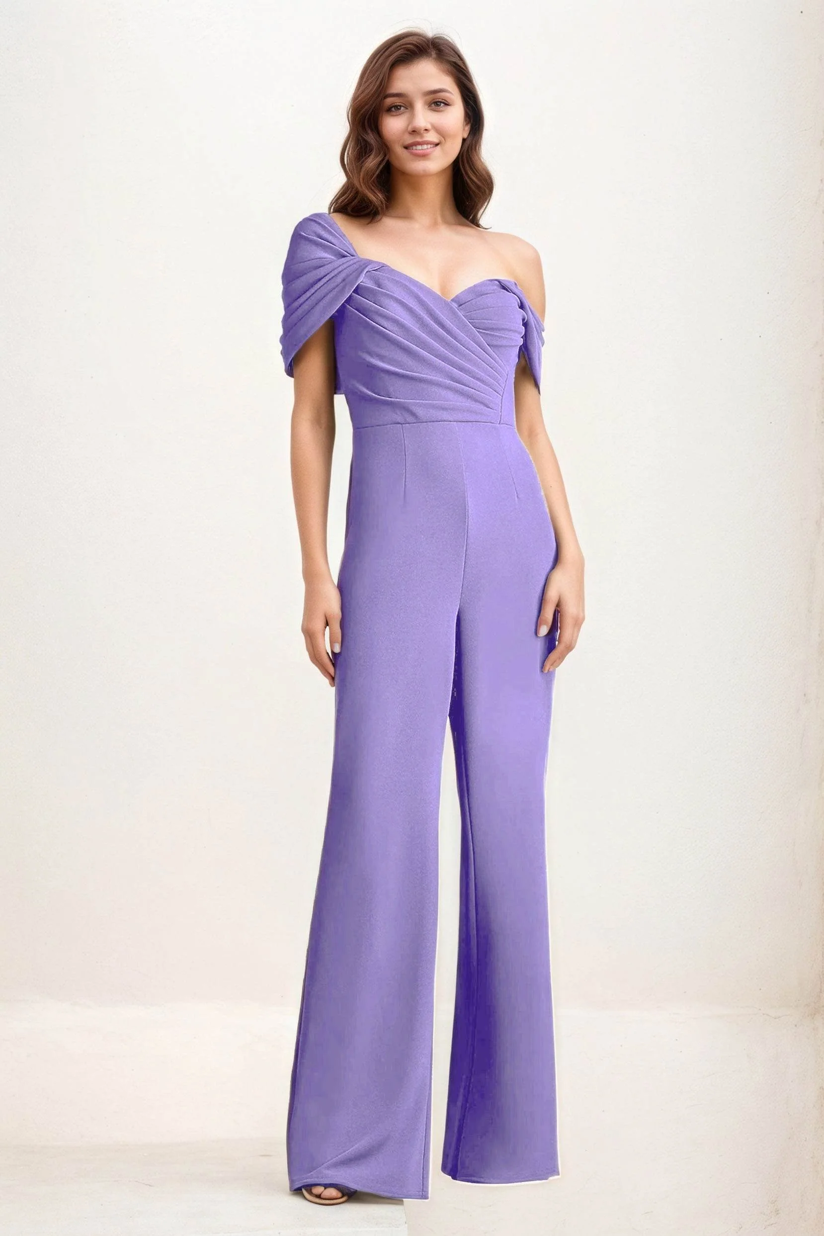Jumpsuit Maxi Elastic Cloth Wedding Guest Dress CG0276