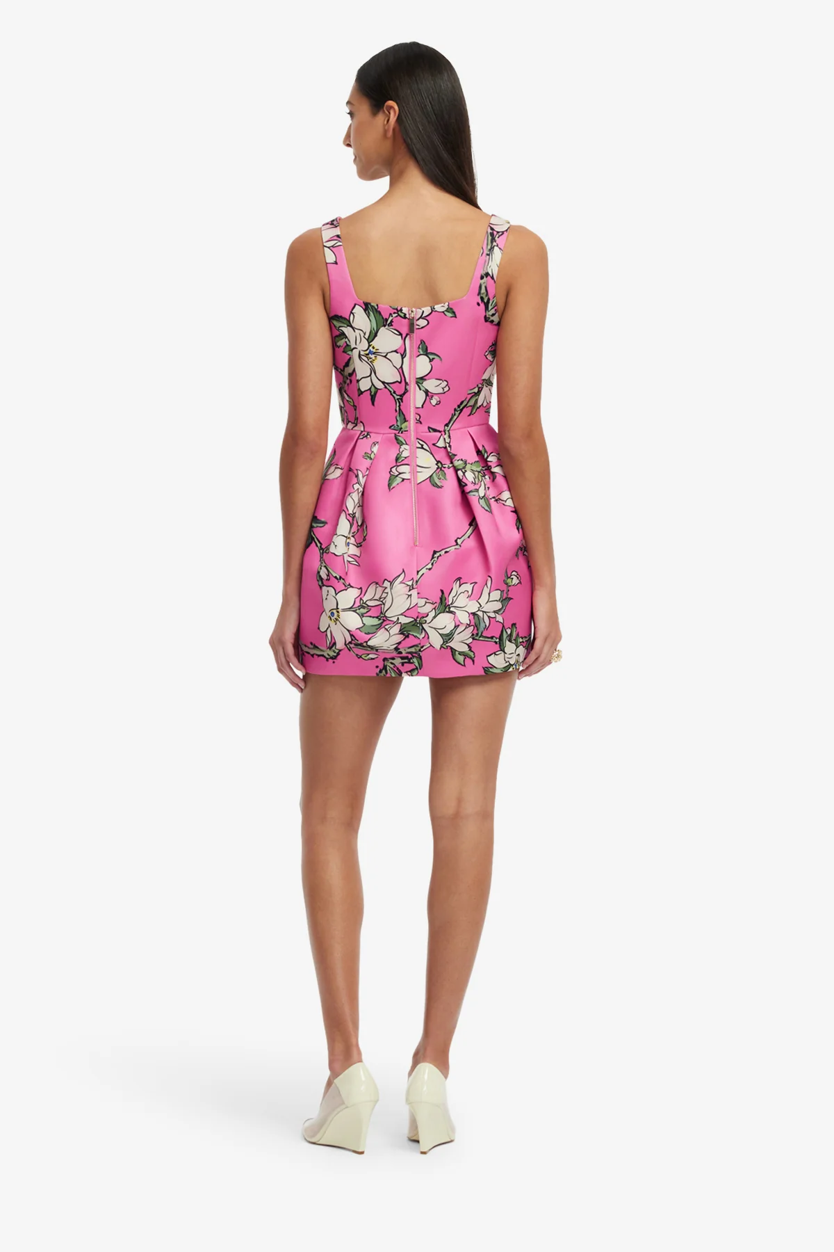 Piper Mini Dress - Pink Magnolia Print