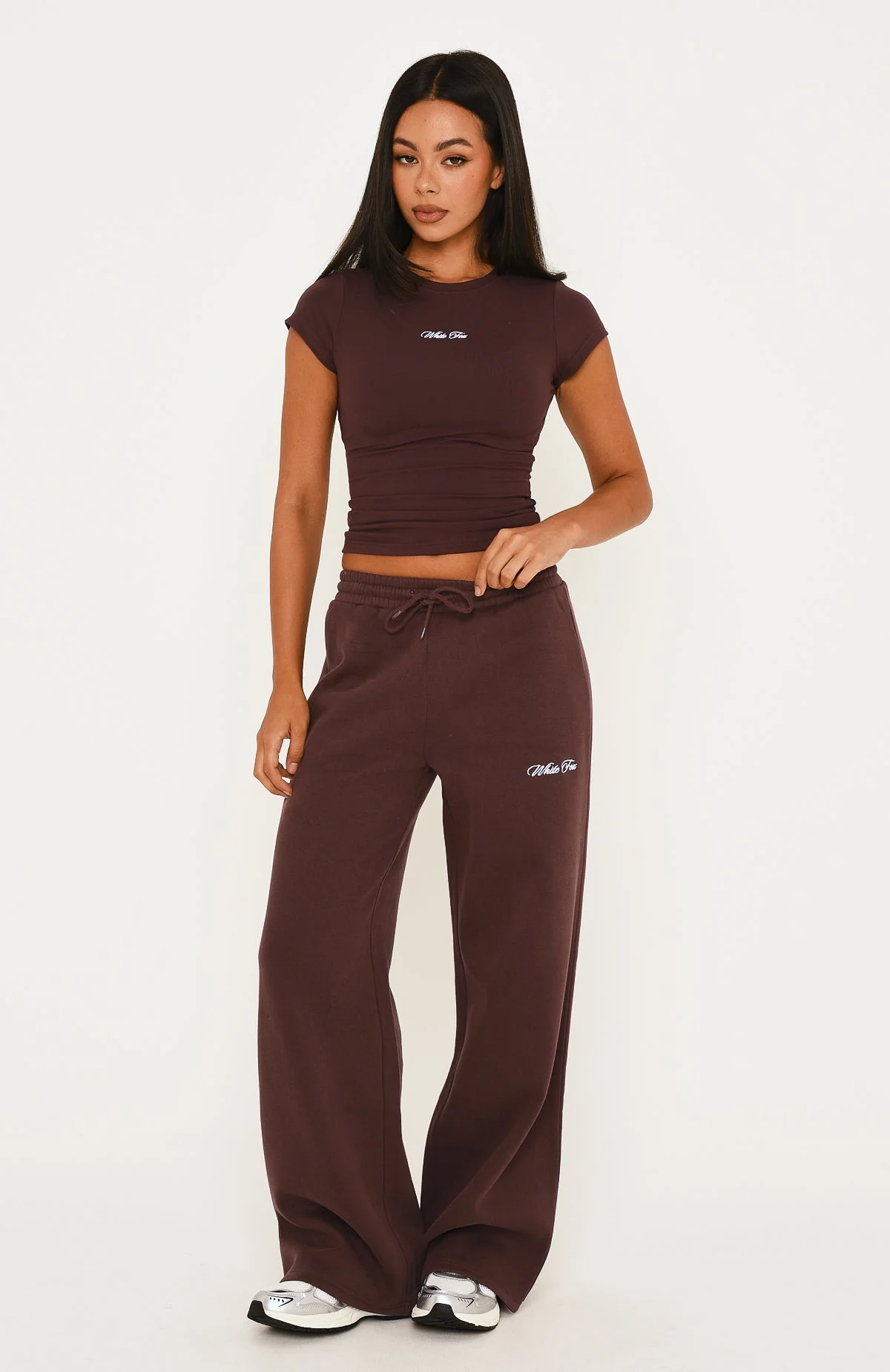 Wishing For It Wide Leg Sweatpants Chocolate
