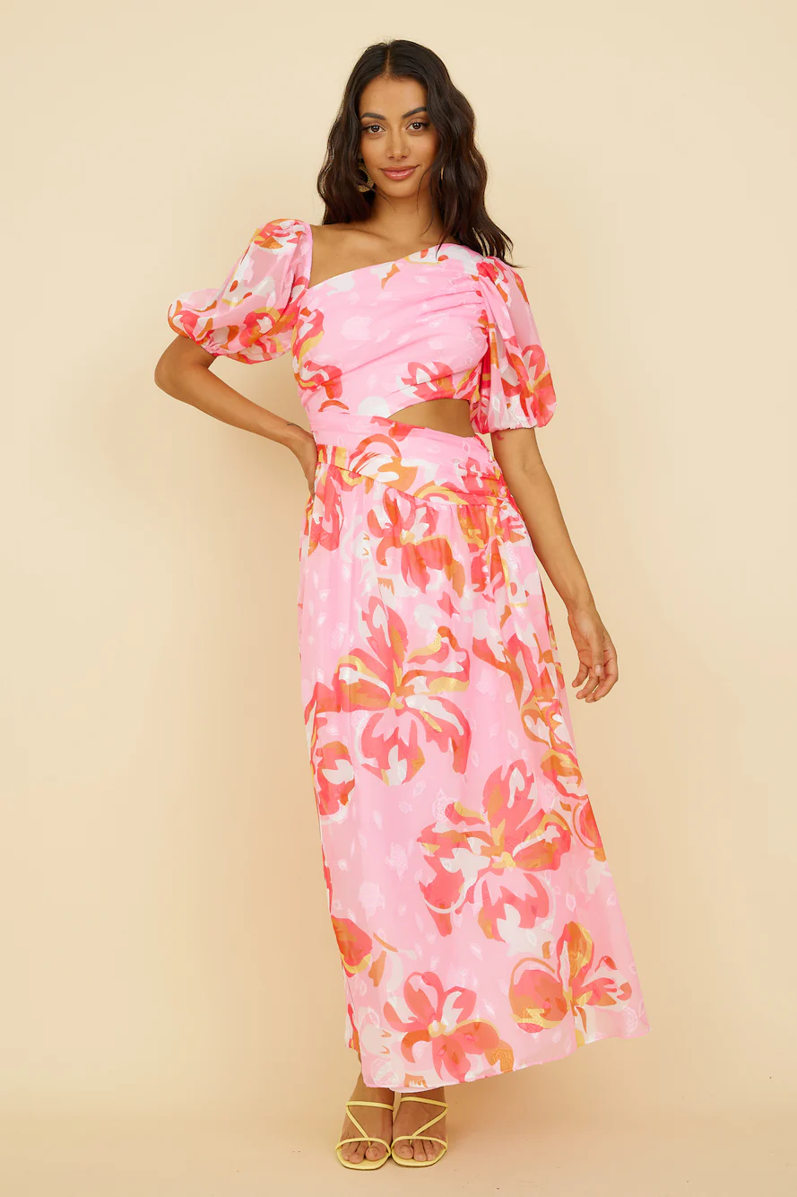 Pretty Lies Maxi Dress Pink