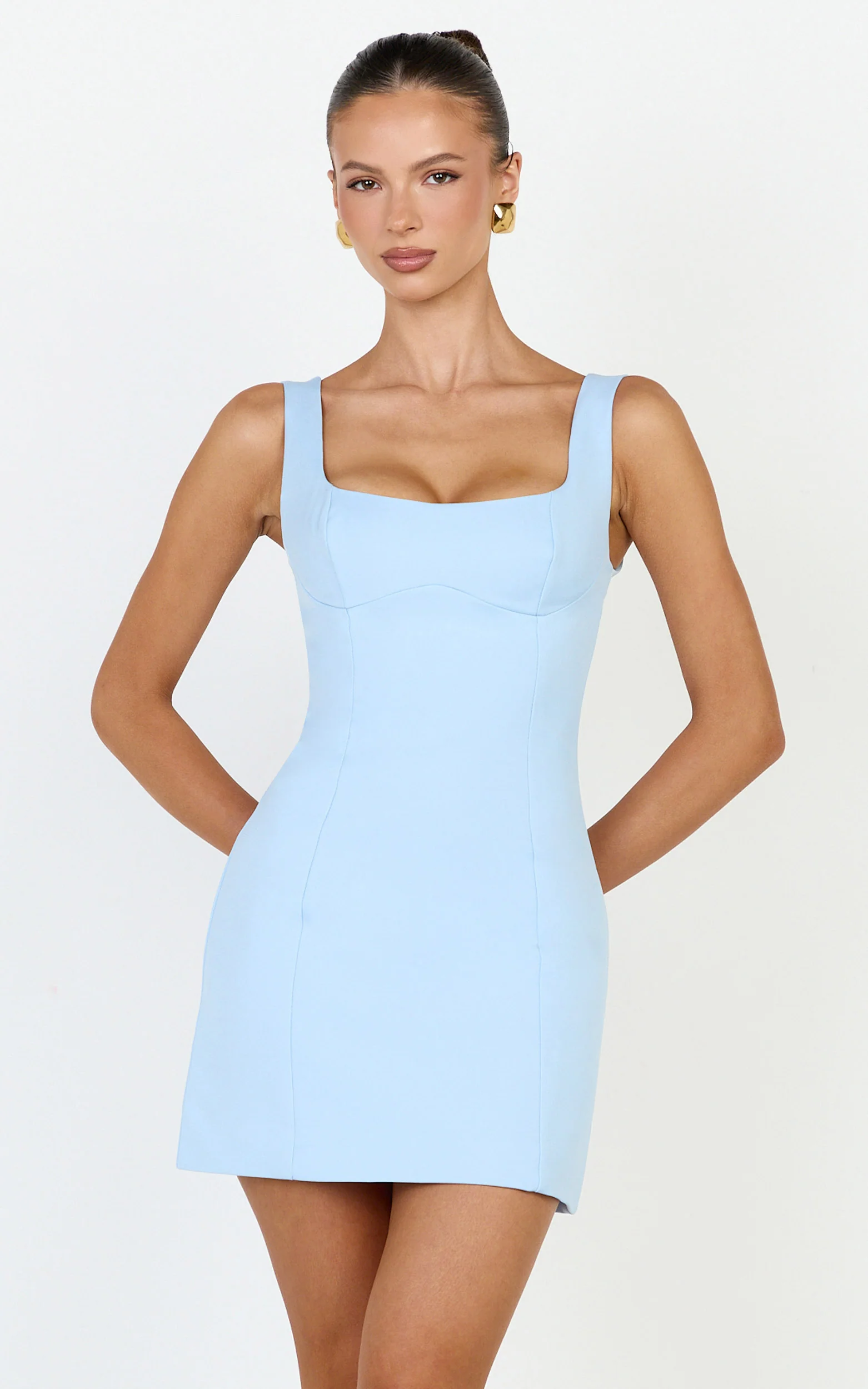 Zaria Mini Dress - Panel Dress in Blue