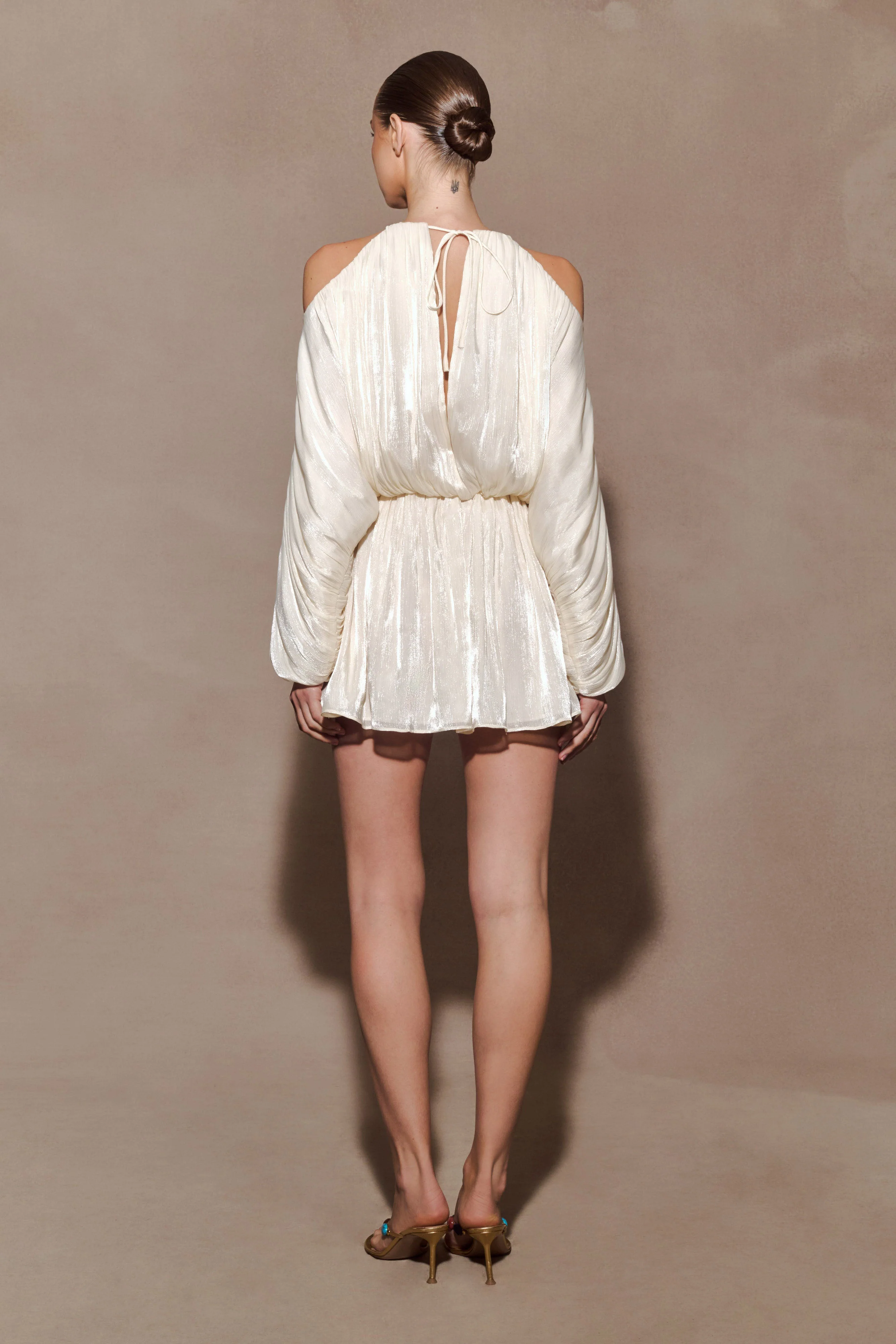 Minna Halter Mini Dress - Opal White