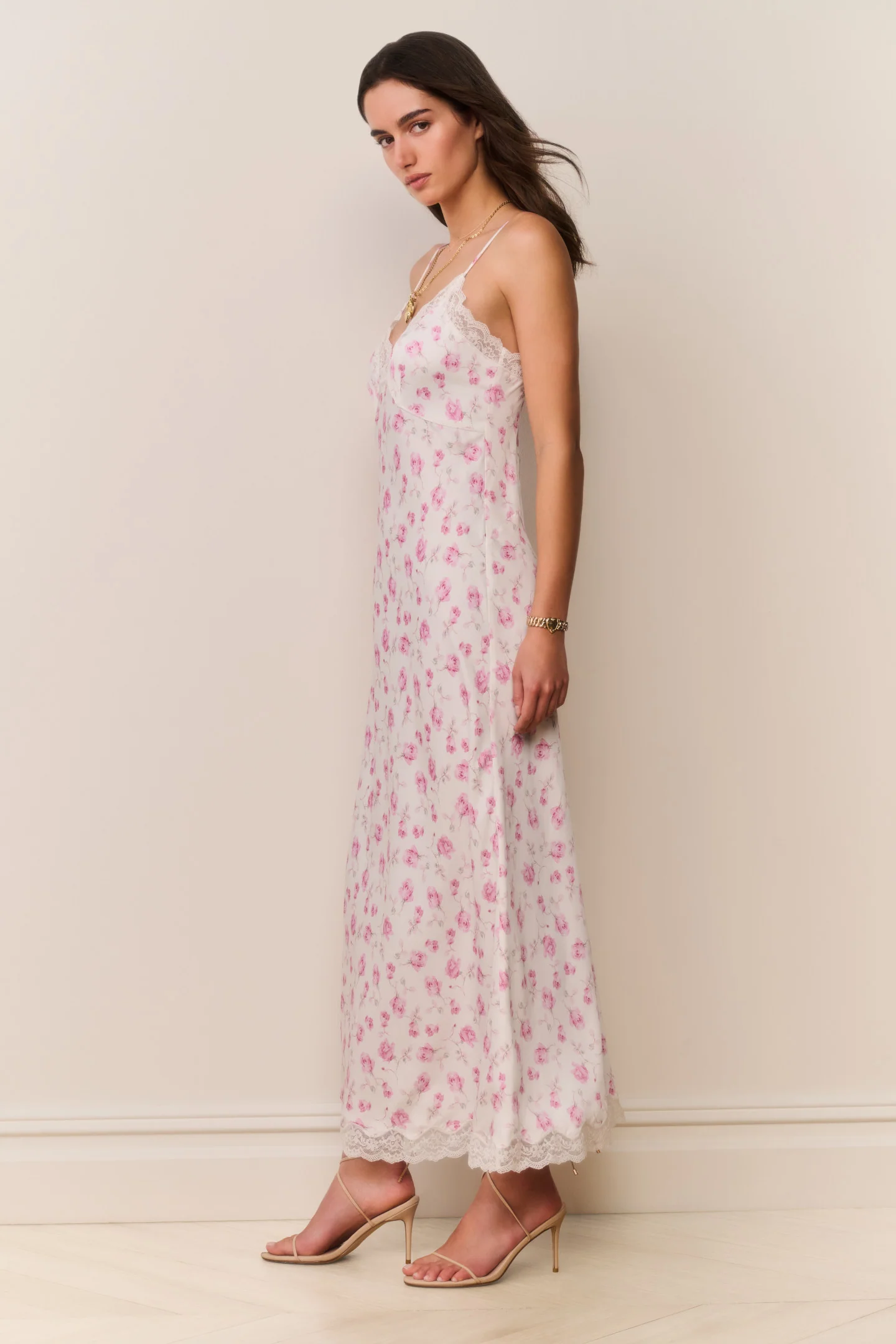 Manuela Heirloom Print Maxi Slip Dress