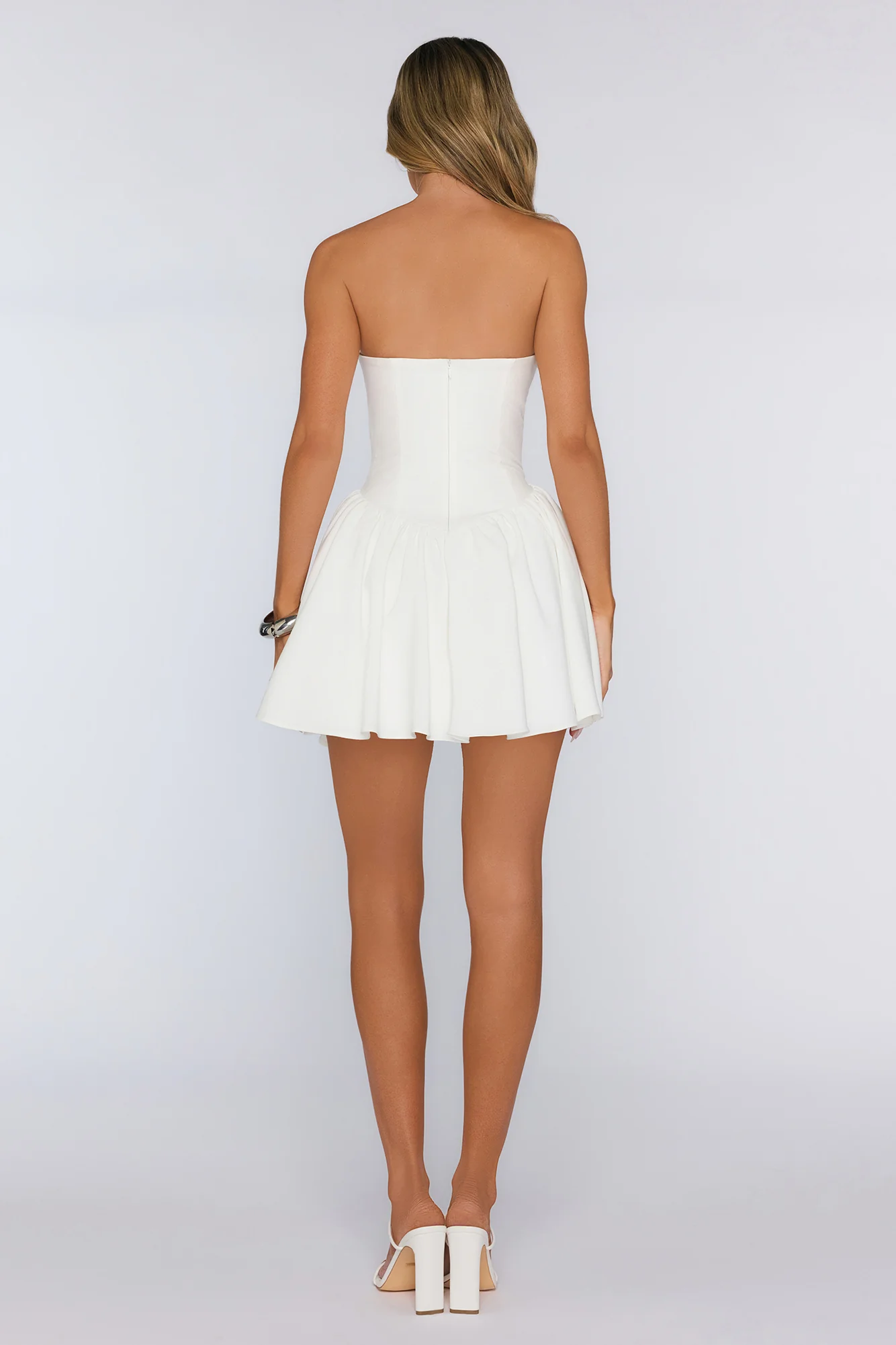 Mysterious Rose Strapless Mini Dress White - luluinthesky