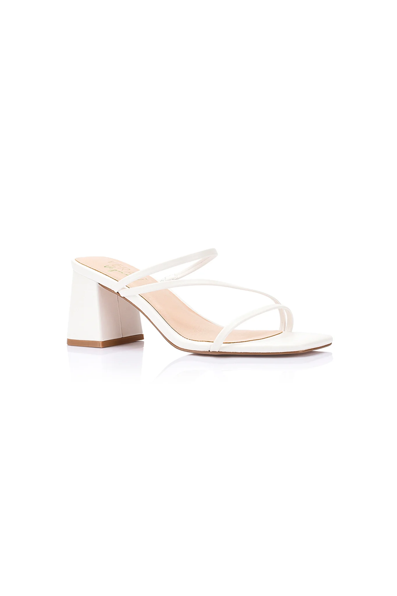 VERALi Stanford Block Heel Mules White