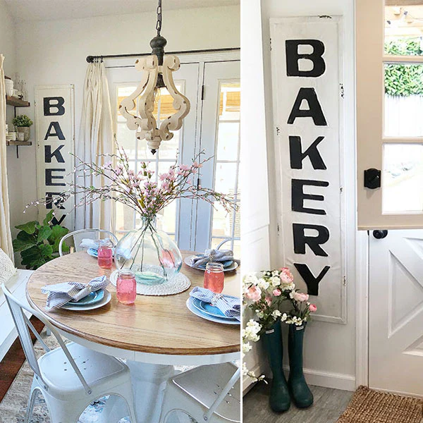 Embossed Metal Bakery Sign
