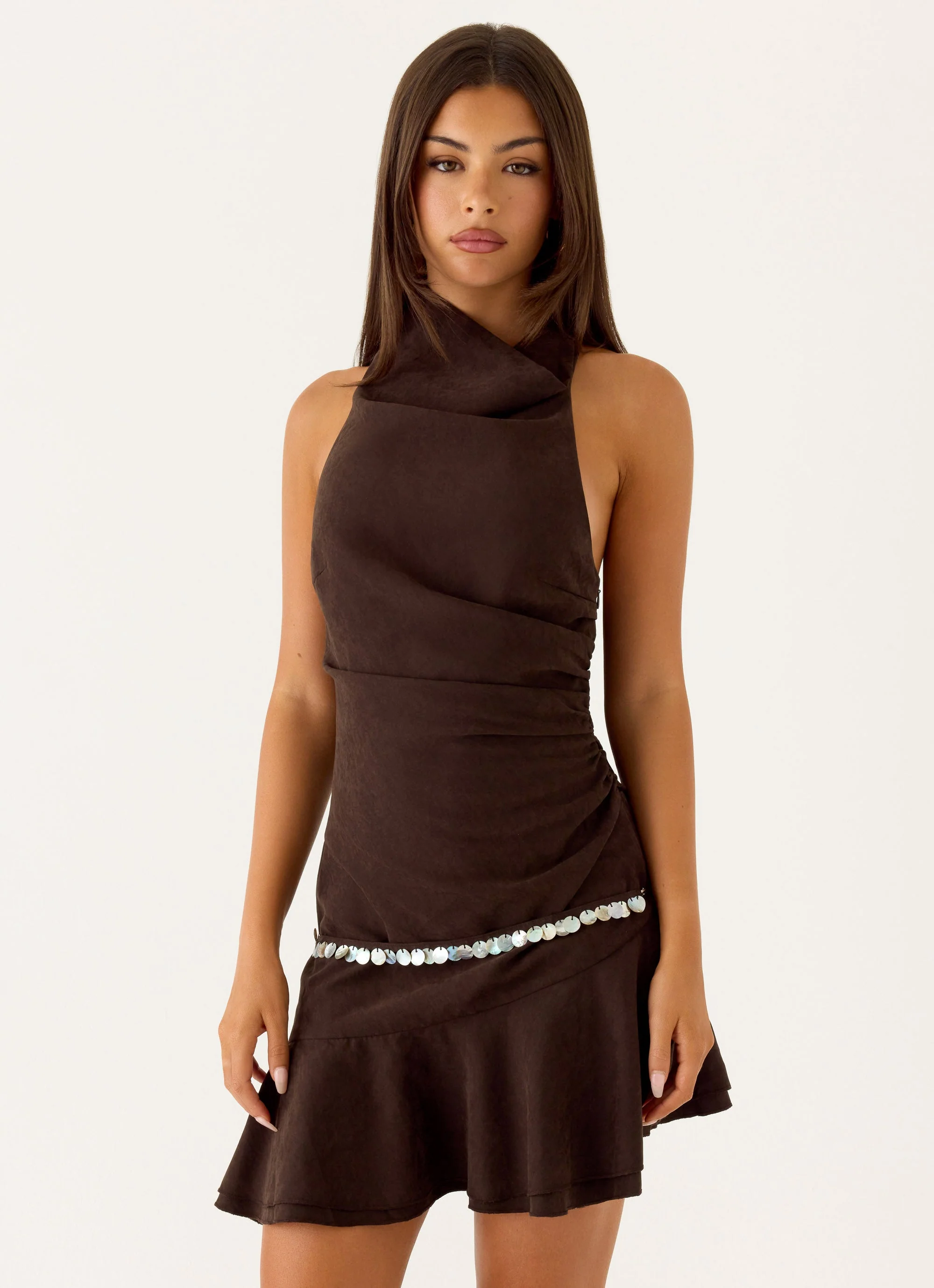 Natabelle Mini Dress - Chocolate