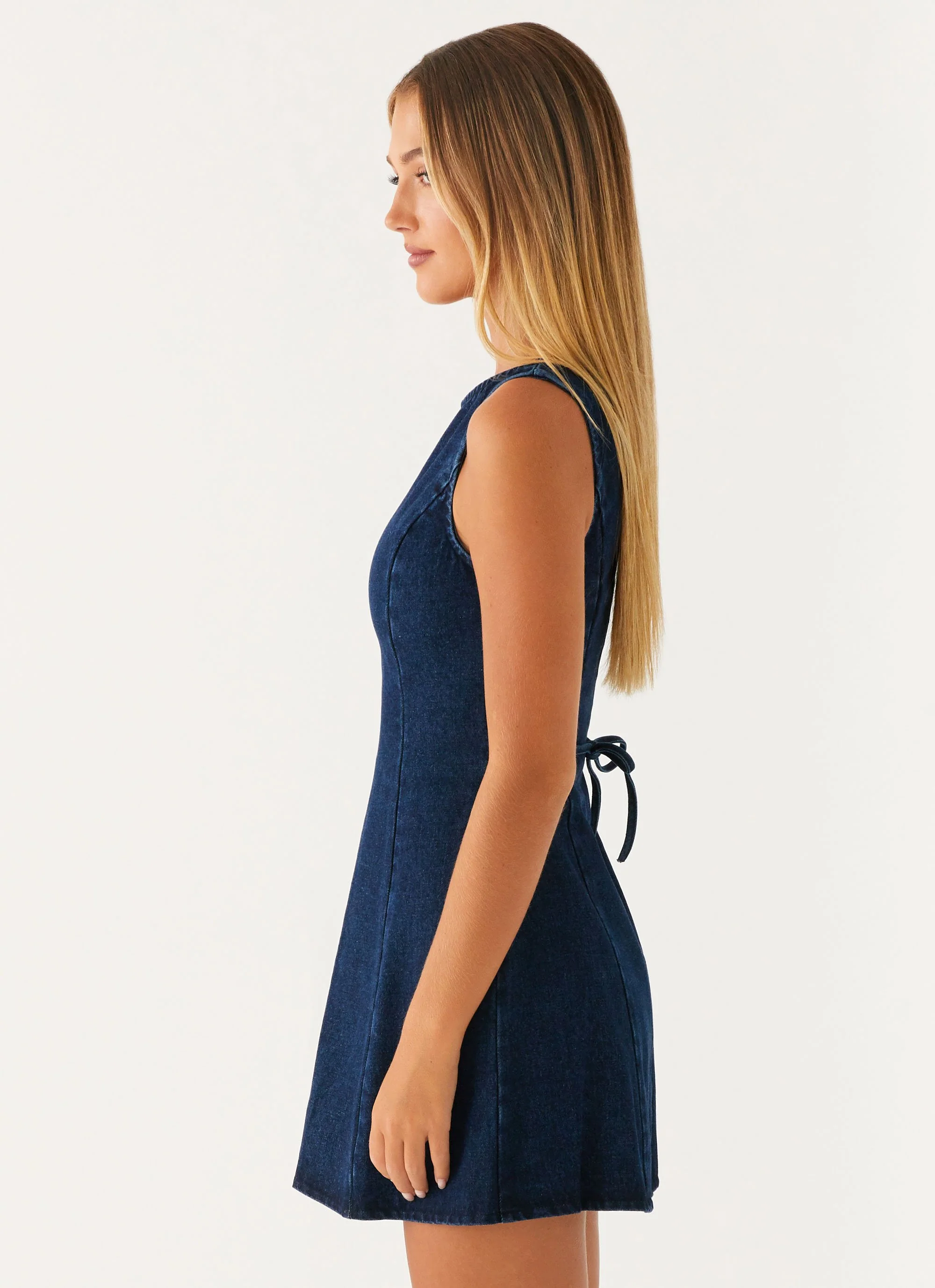 Rochelle Denim Mini Dress - Blue - luluinthesky