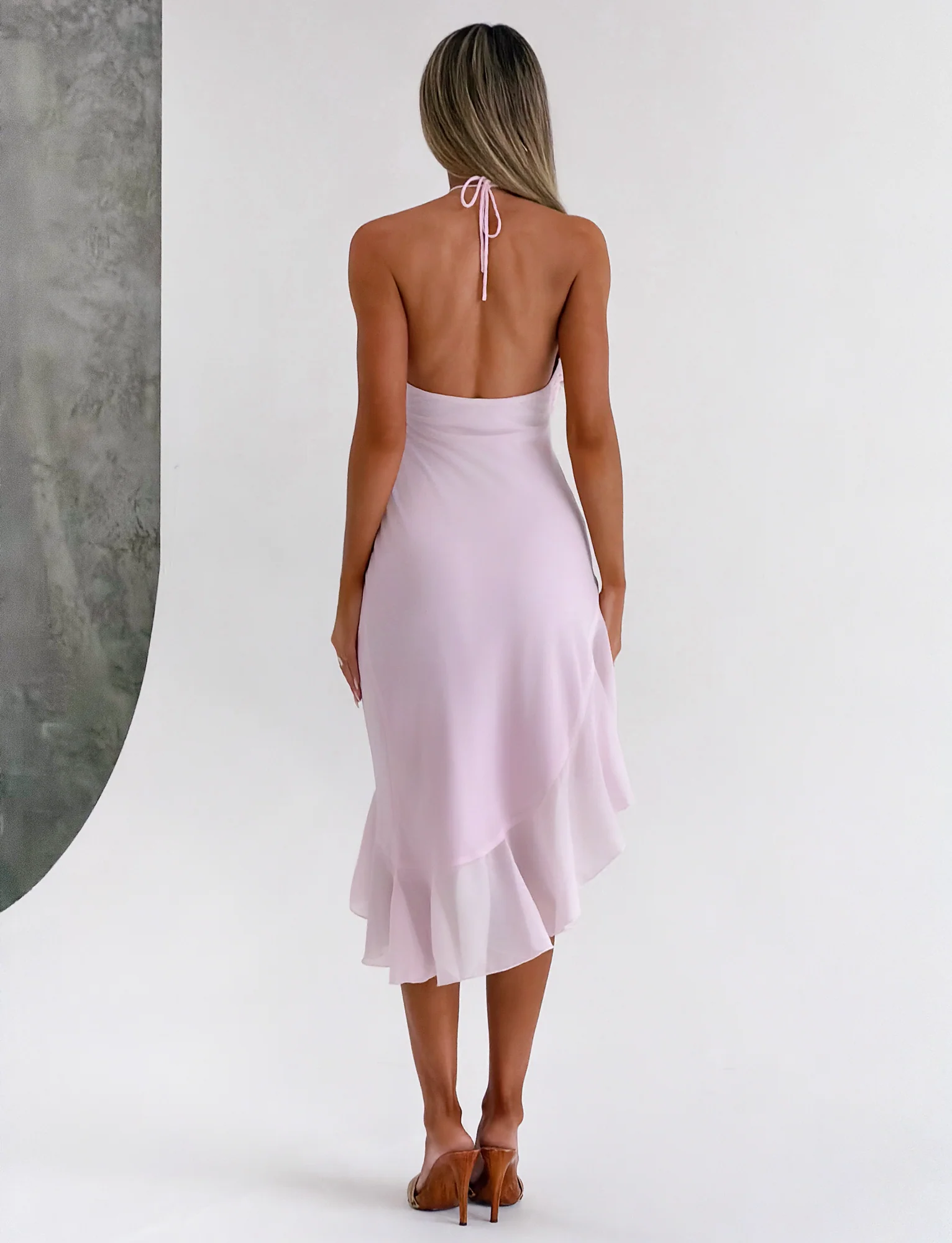 Elarina Midi Dress - Pink