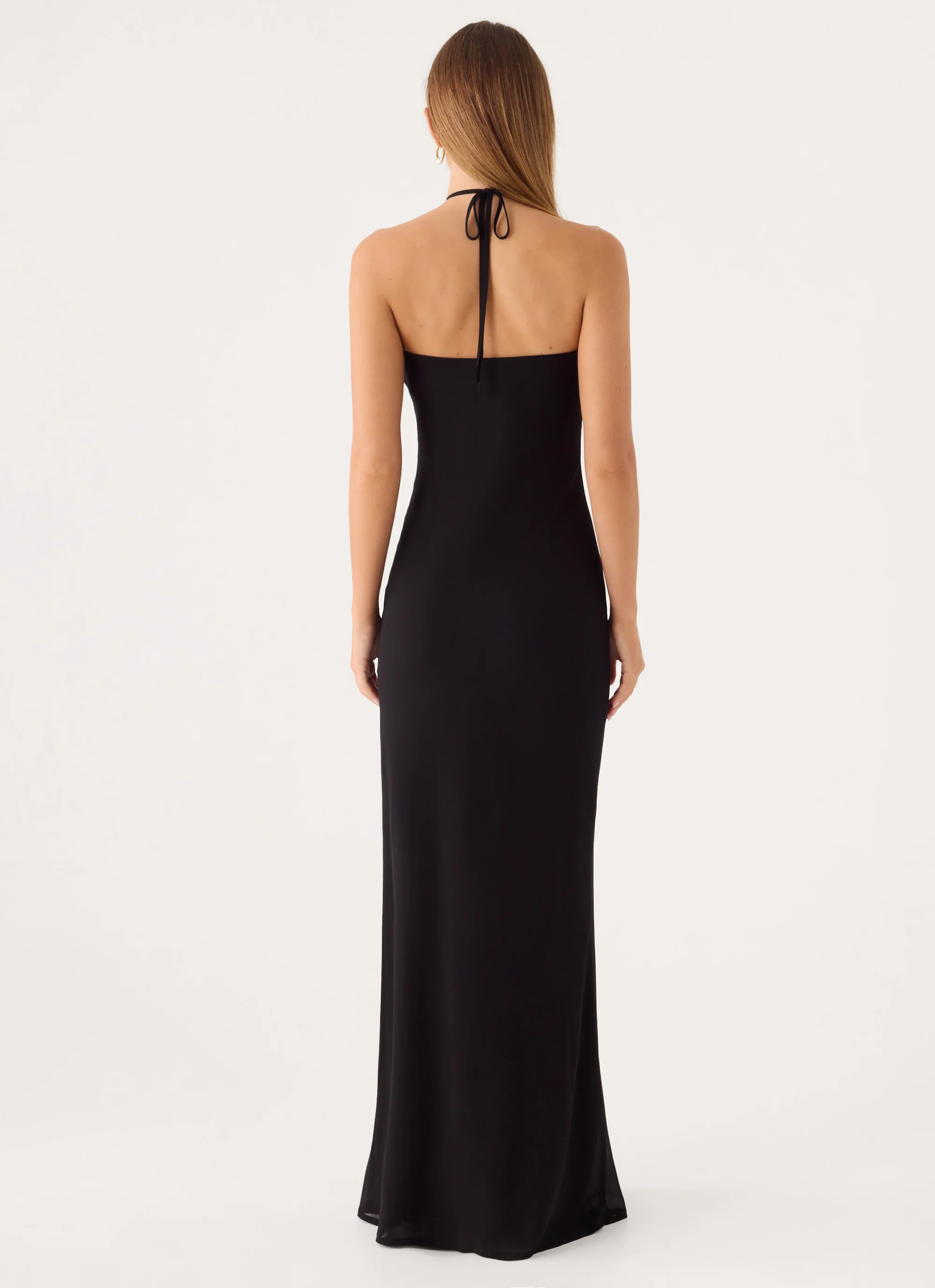 Anouk Halter Maxi Dress - Black - luluinthesky