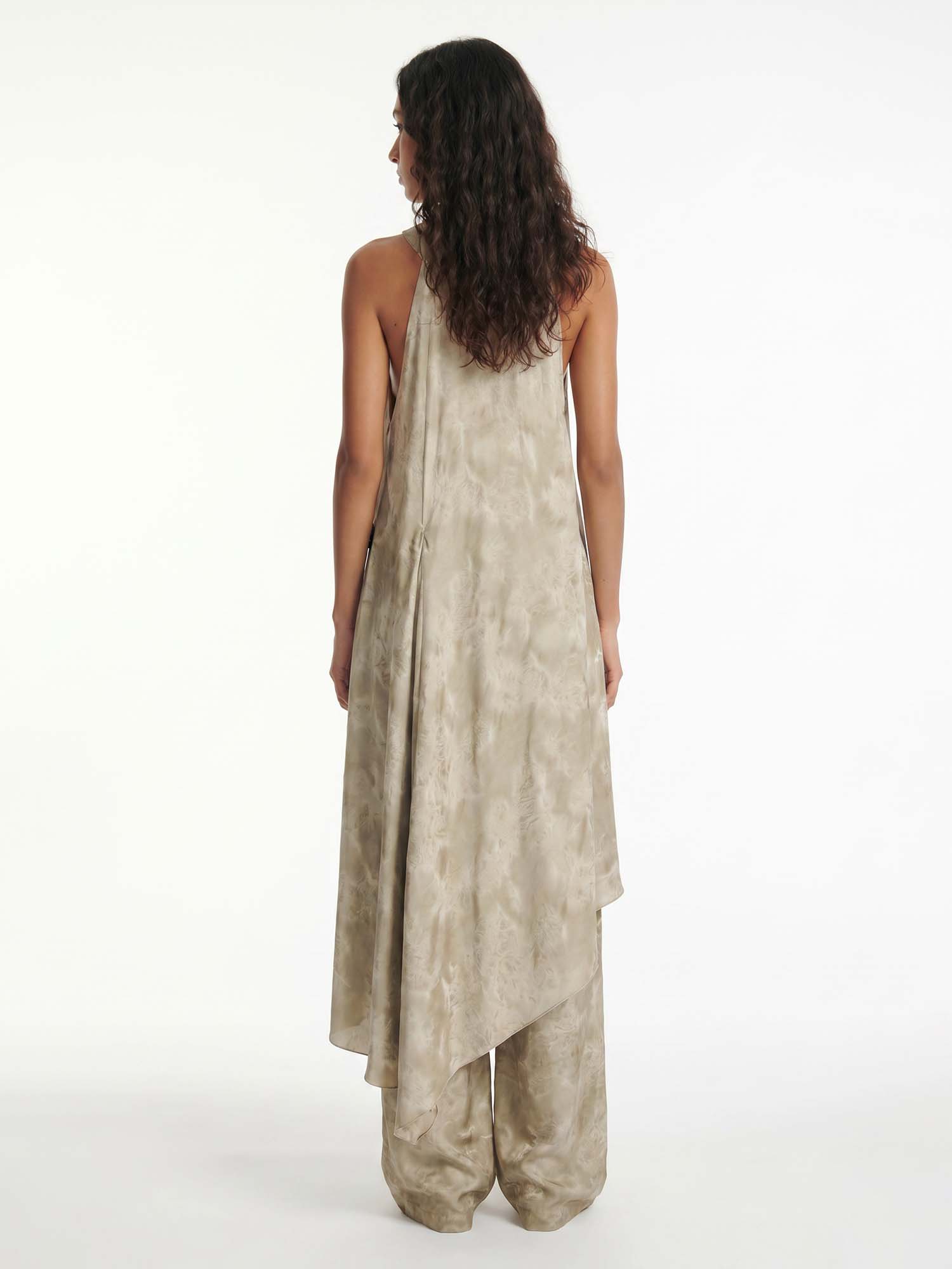 Draped Asymmetrical Halter Top