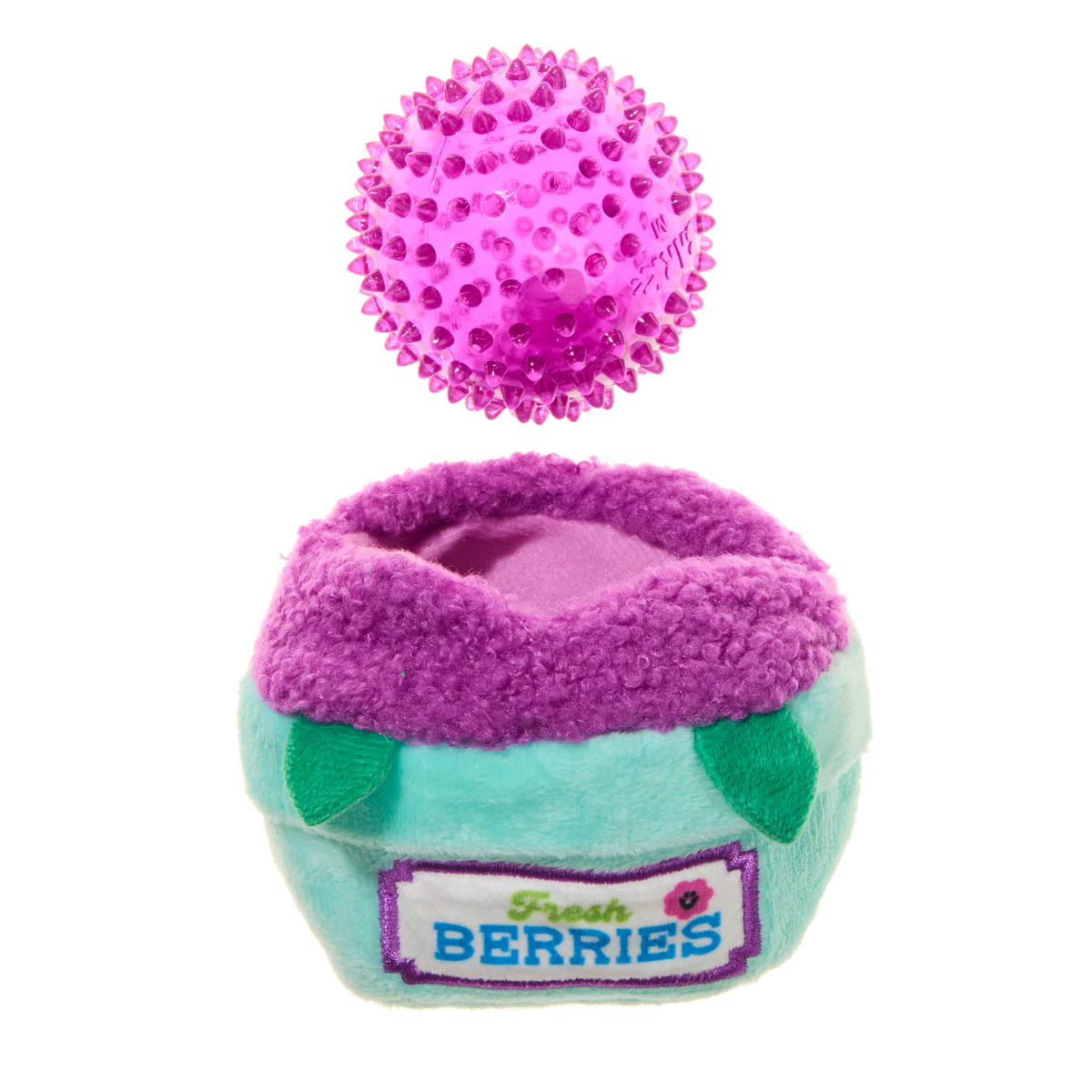 Blueberry Thrill Plush Multi-Part + Fetch + Enrichment Dog Toy