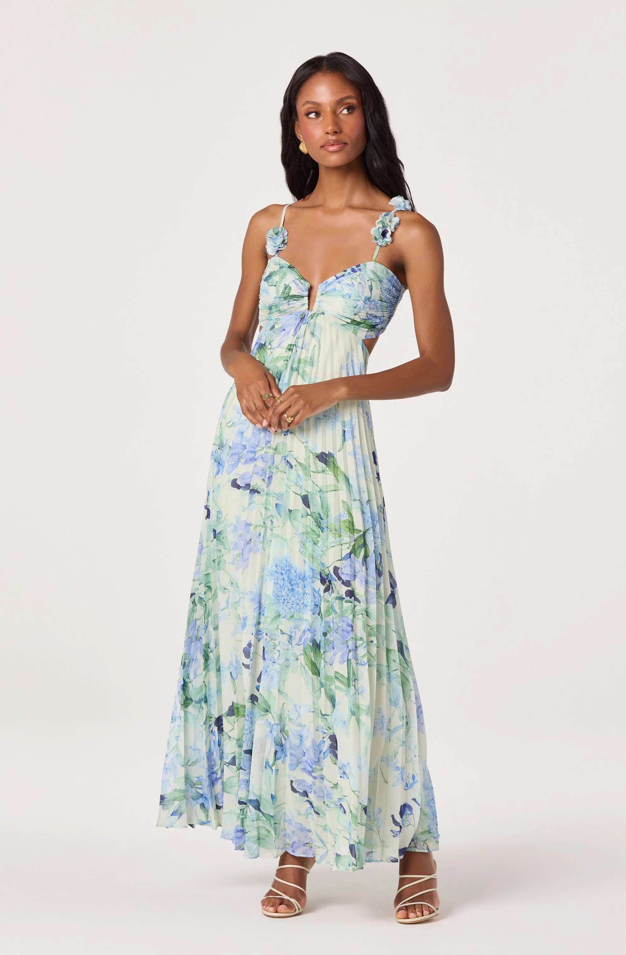 Emese Floral Cutout Maxi Dress