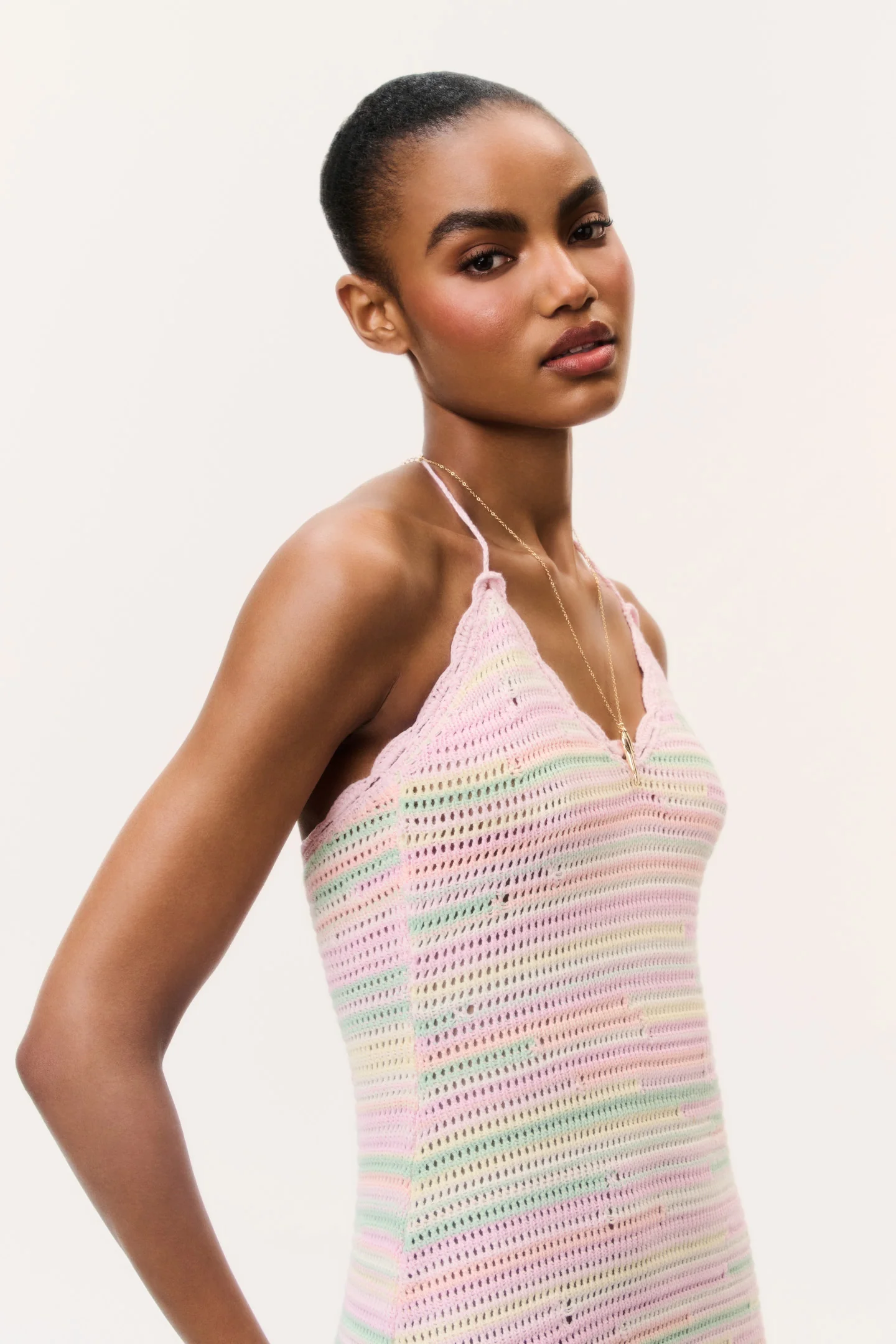 Zoa Cotton Crochet Mini Dress