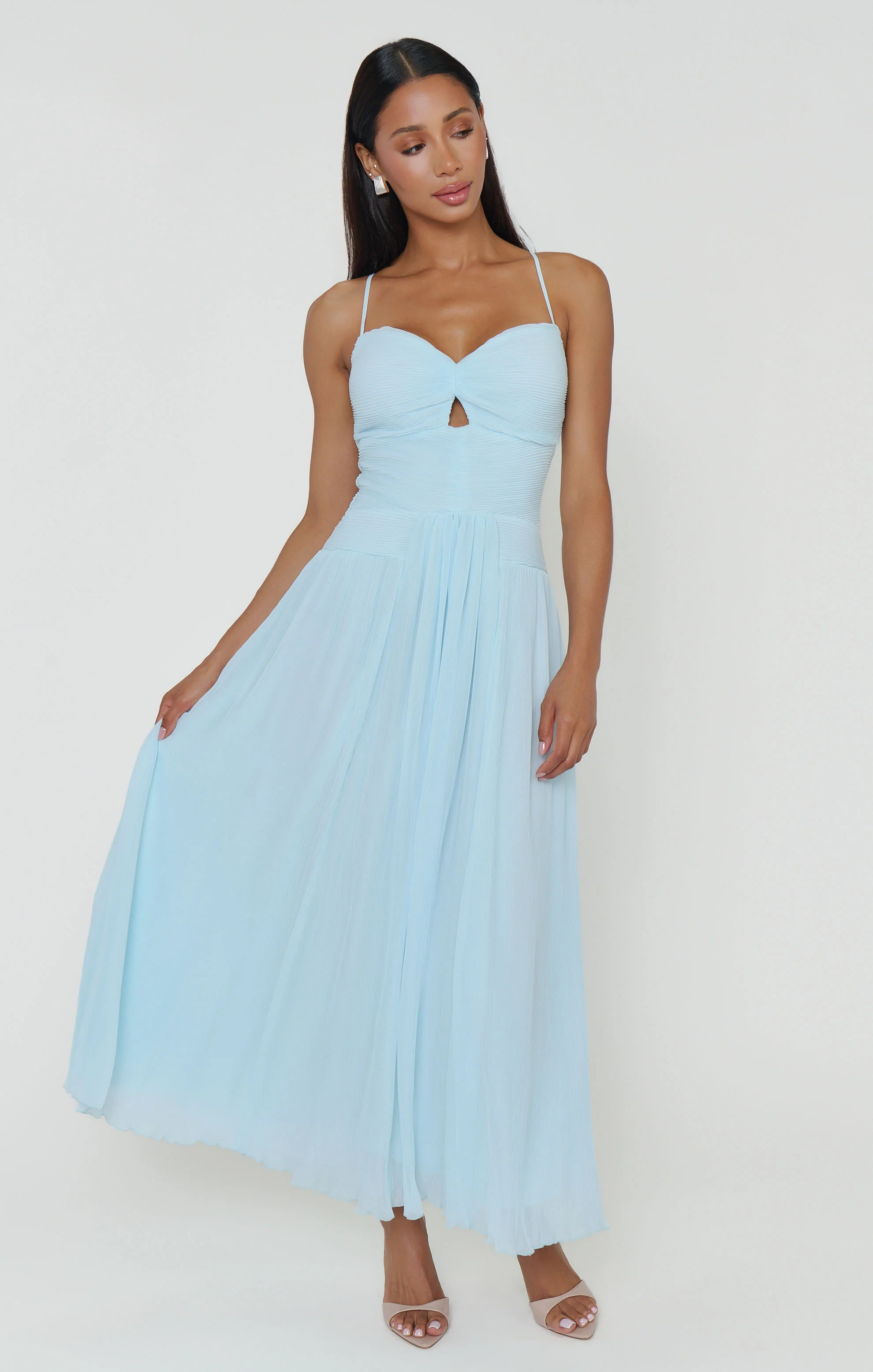 Camille Midi Dress ~ Ice Blue