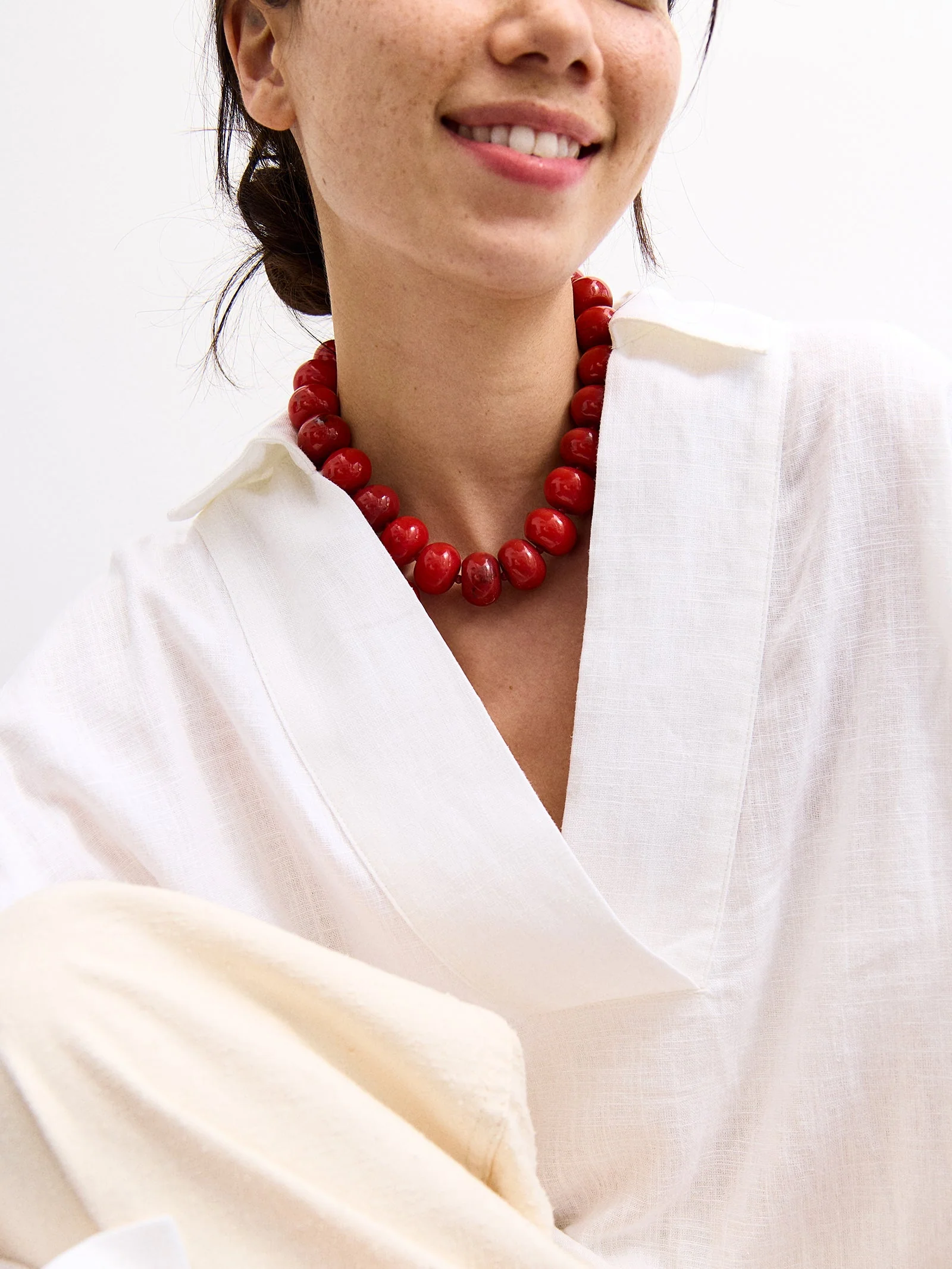 Joan Semi-Precious Necklace - Red Jasper