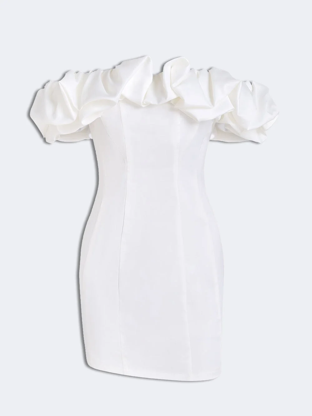 Off-Shoulder Ruffle Mini Dress