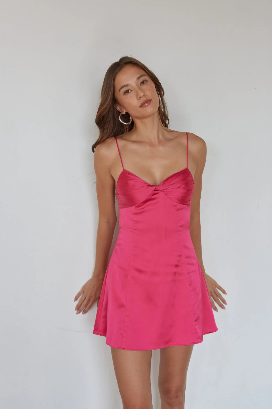 Mary Twist Front Mini Dress