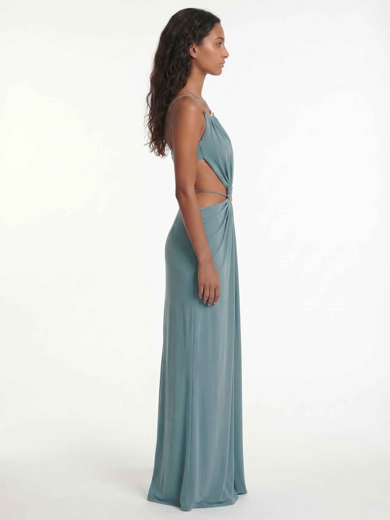 Multi Strap Cutout Maxi Dress