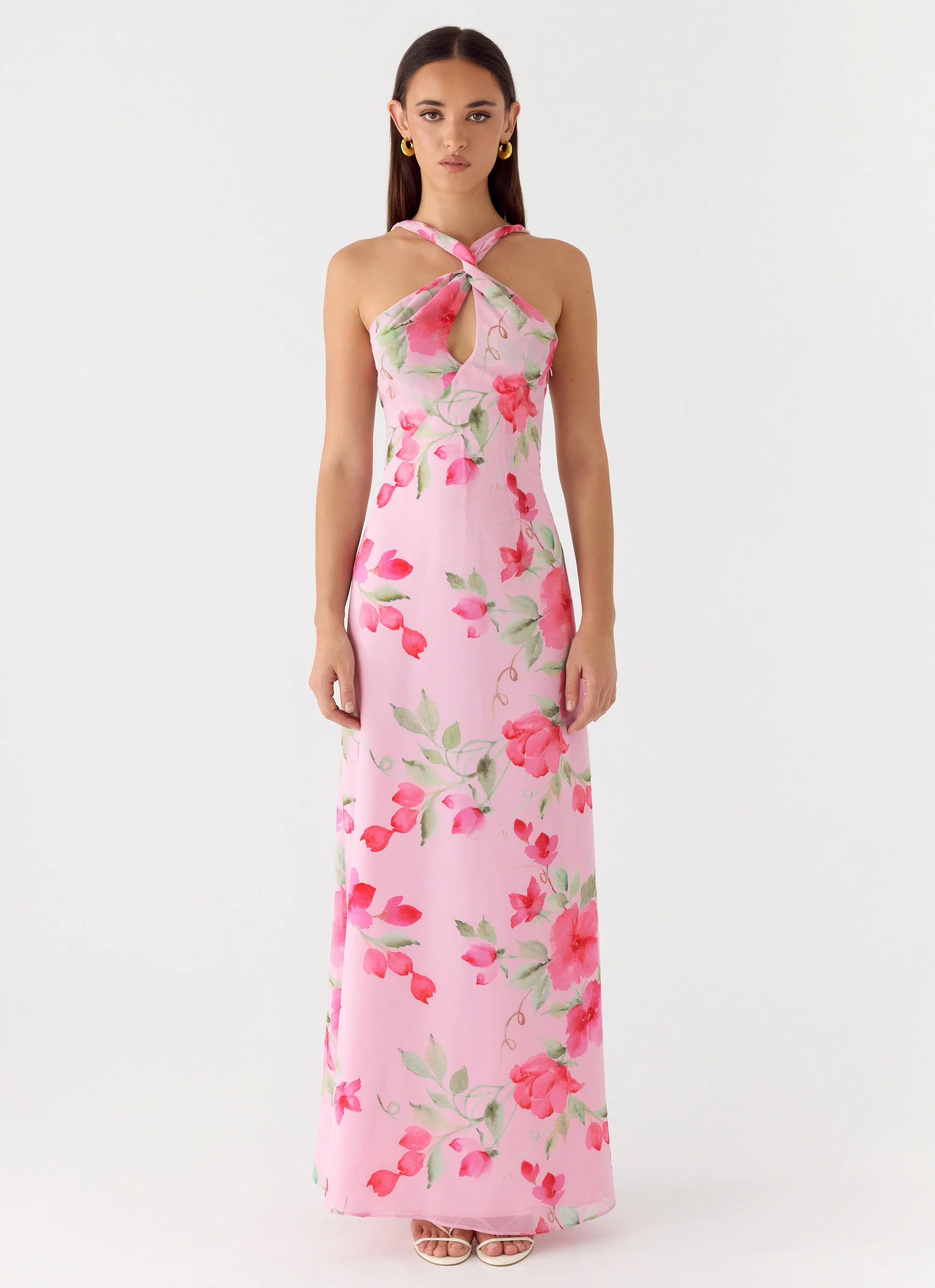 Serafim Chiffon Maxi Dress - Petal Soleil