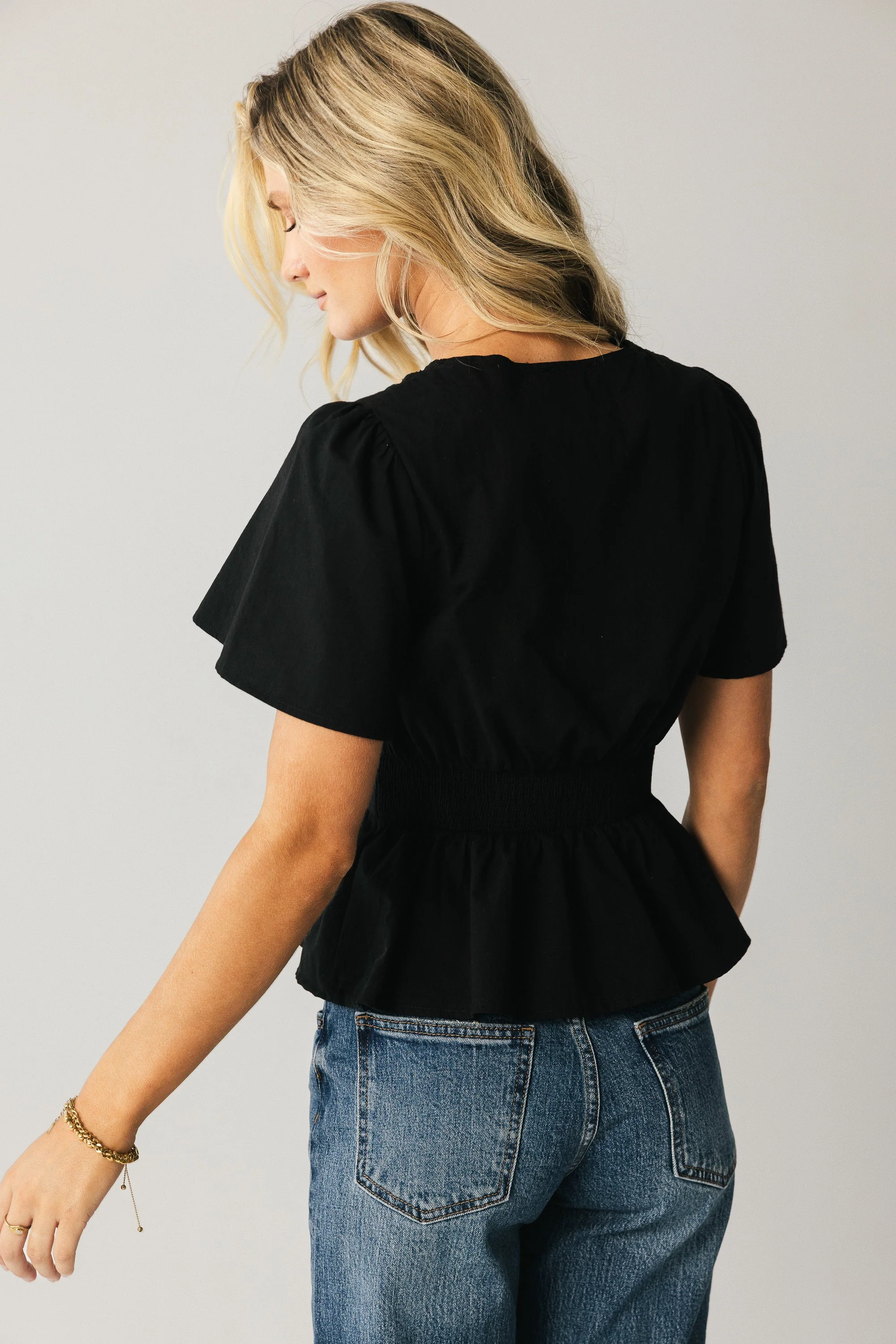 Neo Embroidered Blouse in Black