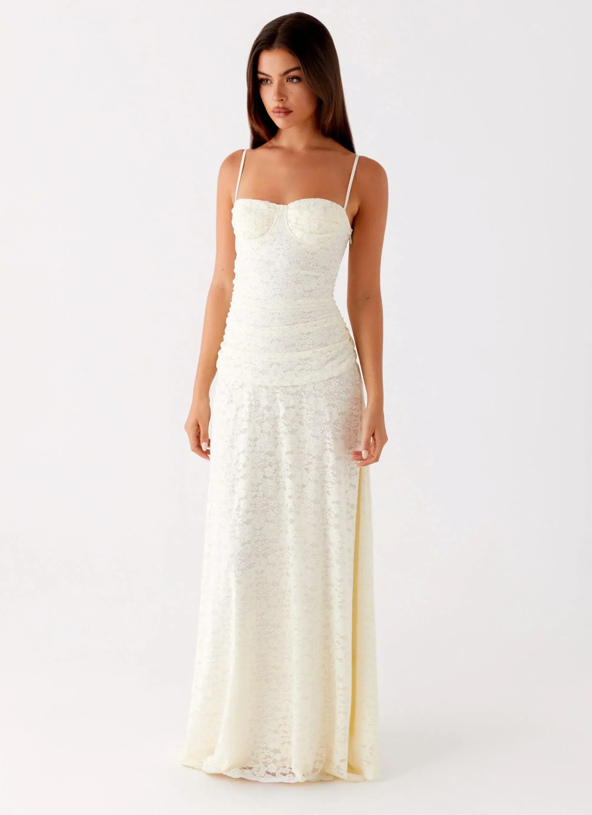 Elsa Maxi Dress - Ivory - luluinthesky