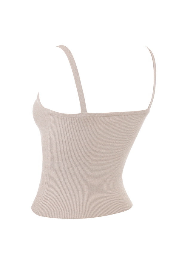 Biscuit Wool Cashmere Camisole Top