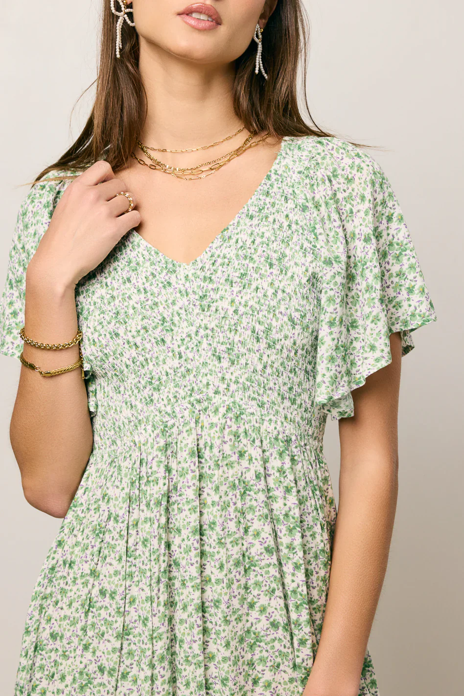 Lily Smocked Midi Dress
