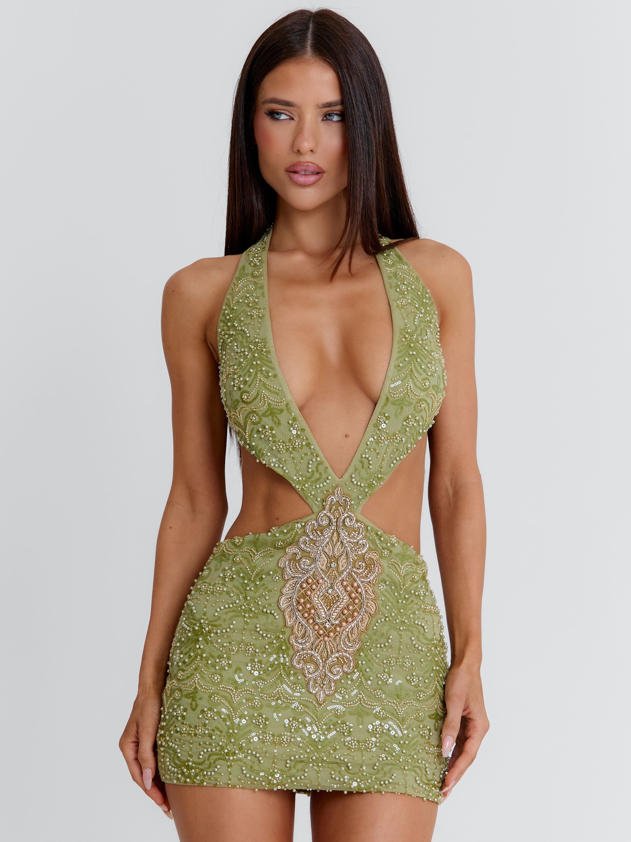 KAMARI MINI DRESS GREEN