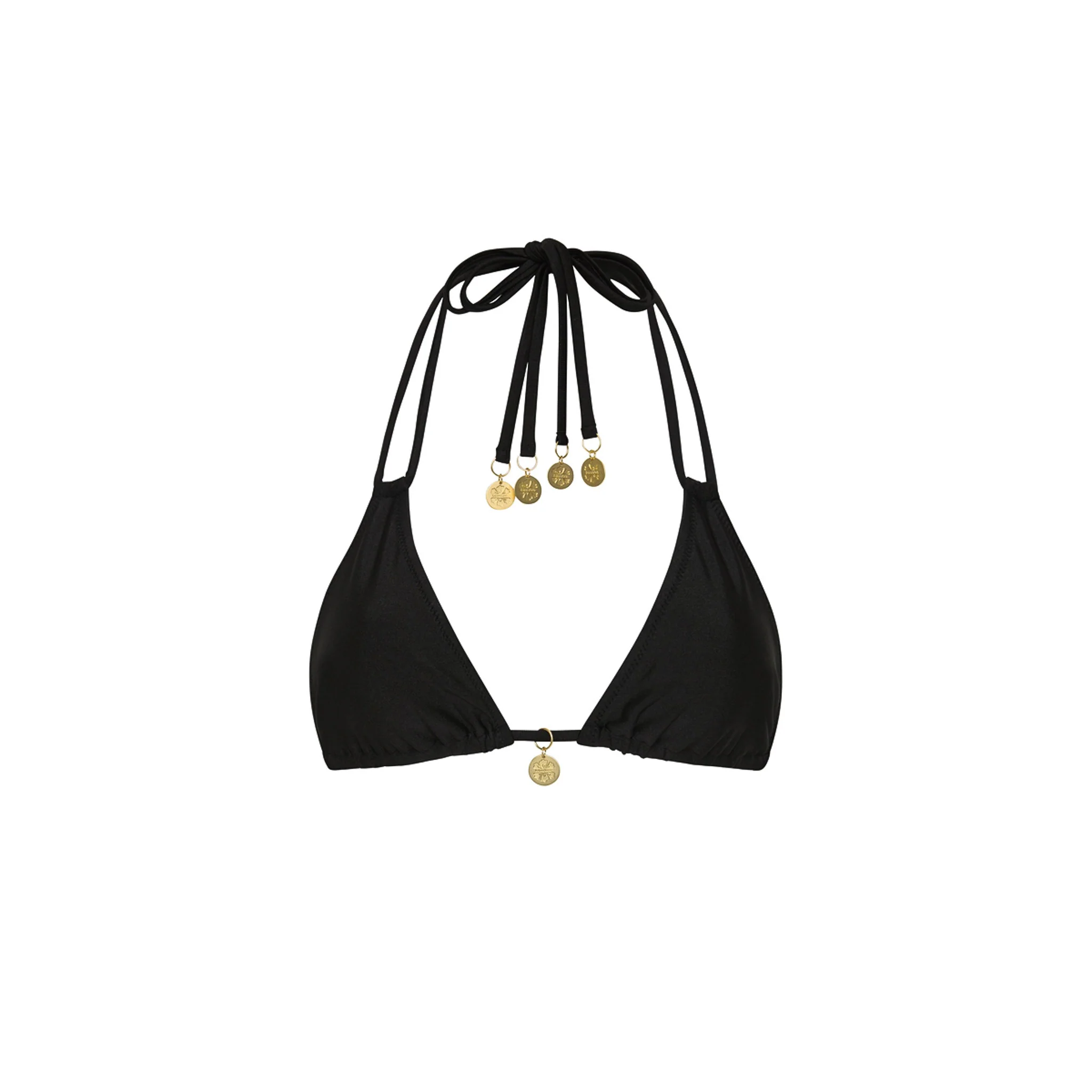 Halter Bralette Bikini Top - Twilight Black