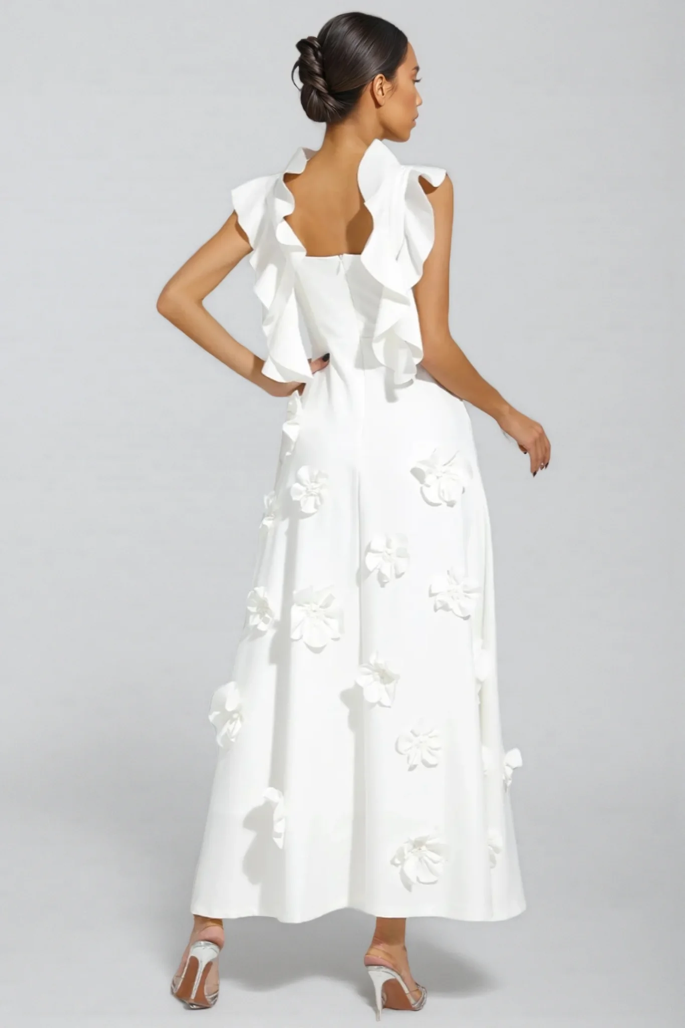 Ismay Spliced Appliques Maxi Dress