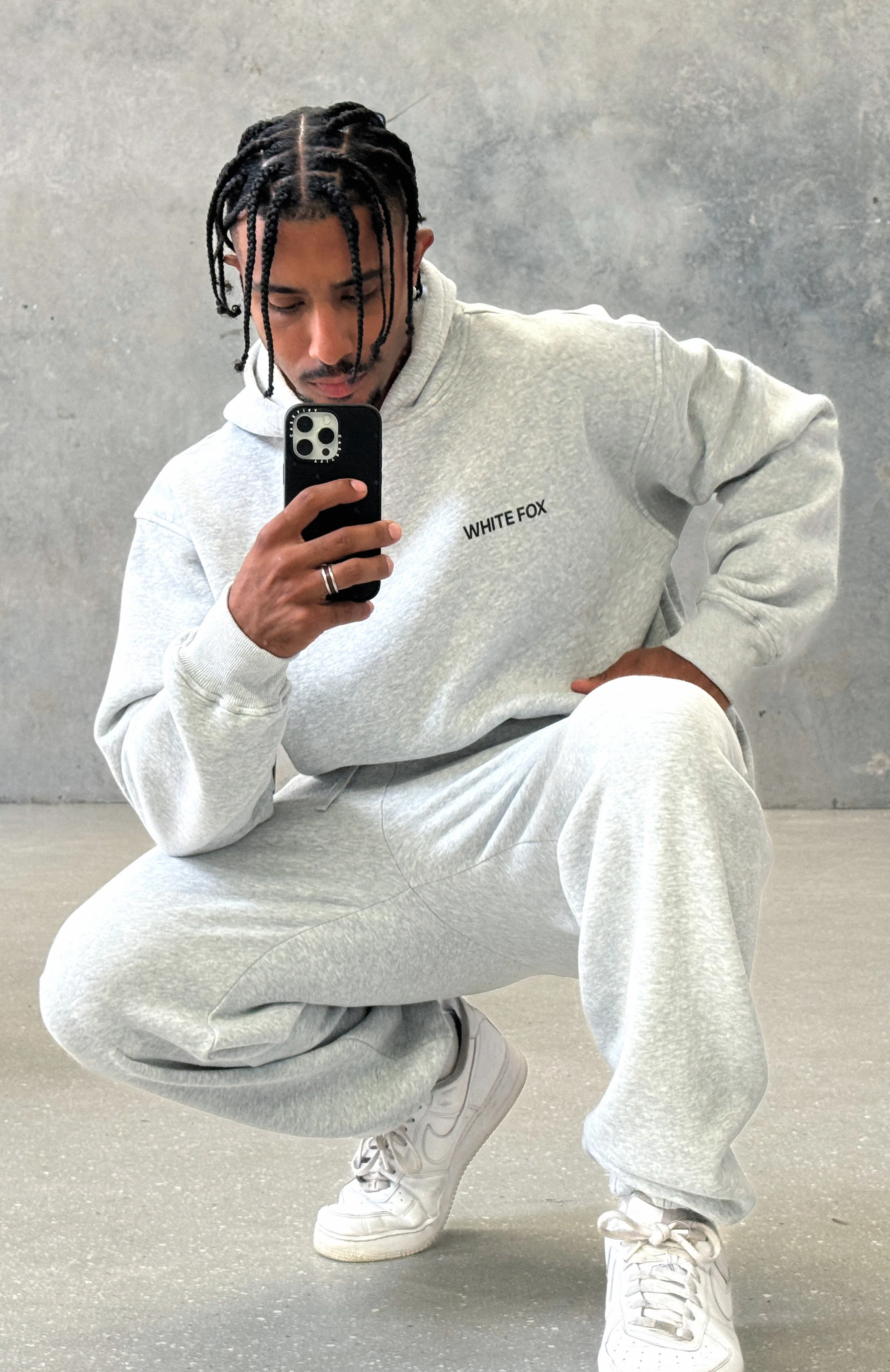 Core Classic Oversized Hoodie Dark Grey Marle