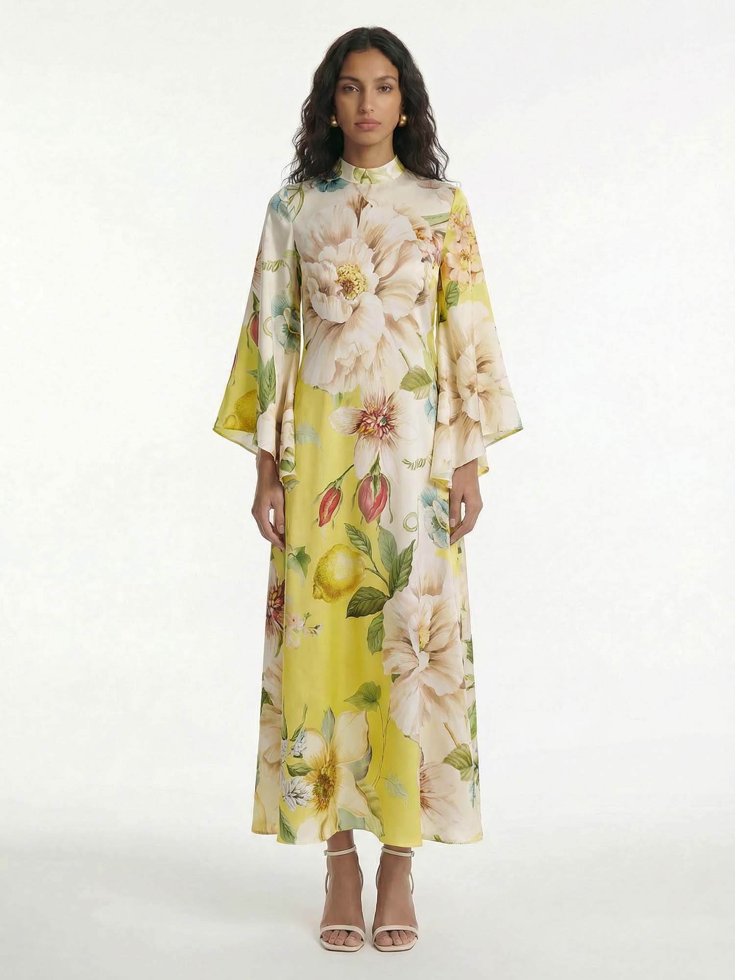 Lemon Blossom Maxi Dress