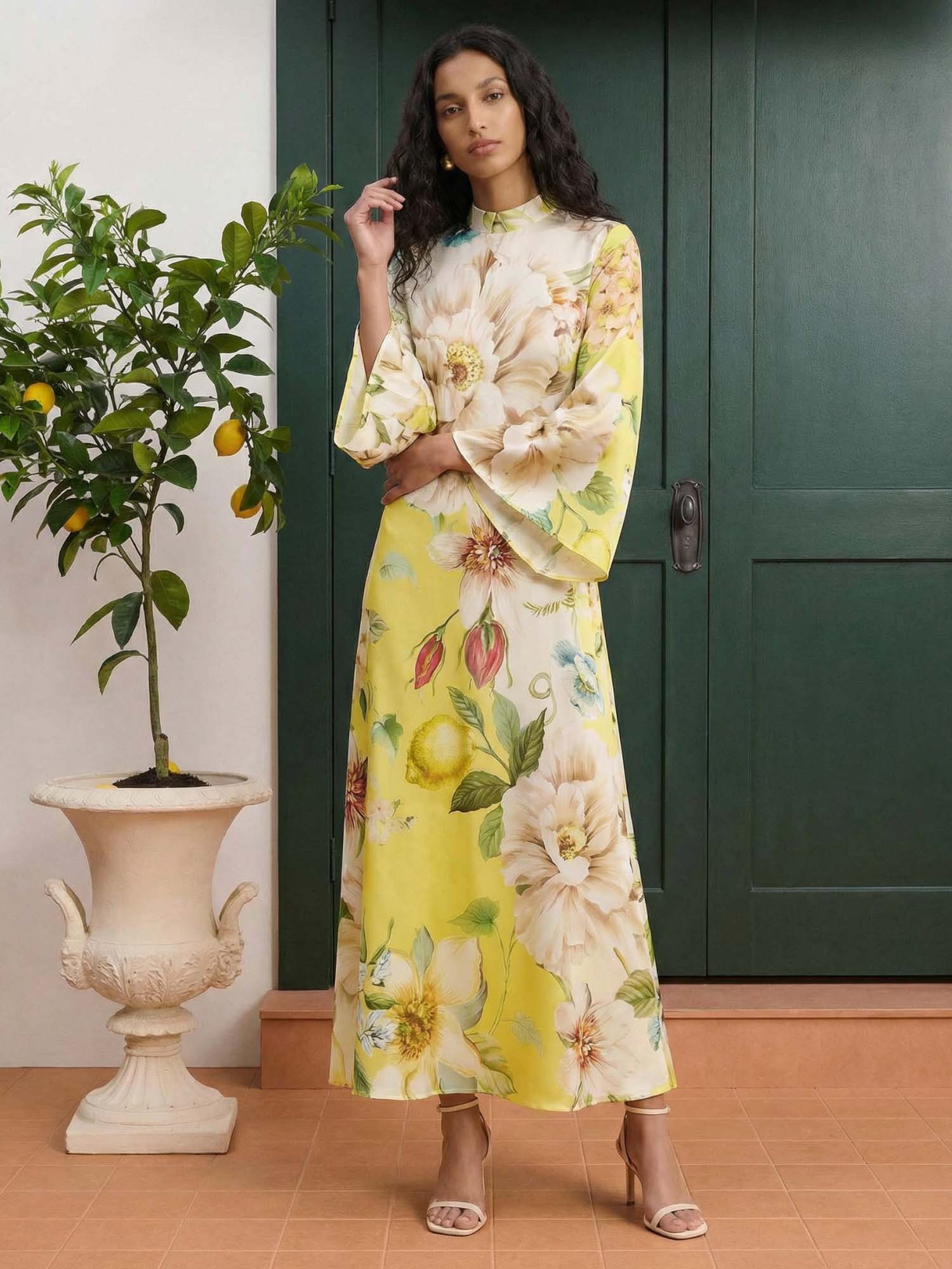Lemon Blossom Maxi Dress
