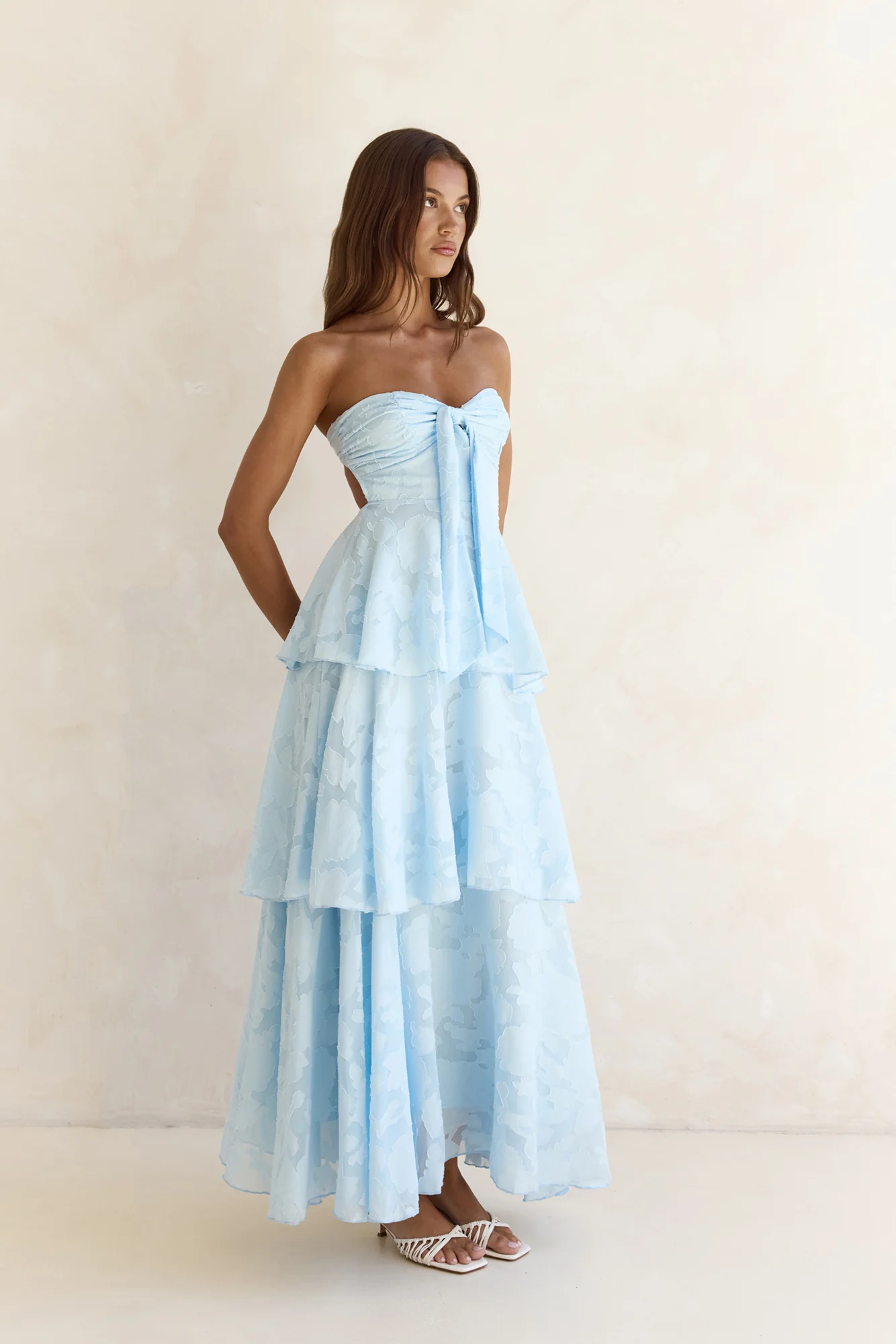 Know Your Heart Strapless Maxi Dress Blue - luluinthesky