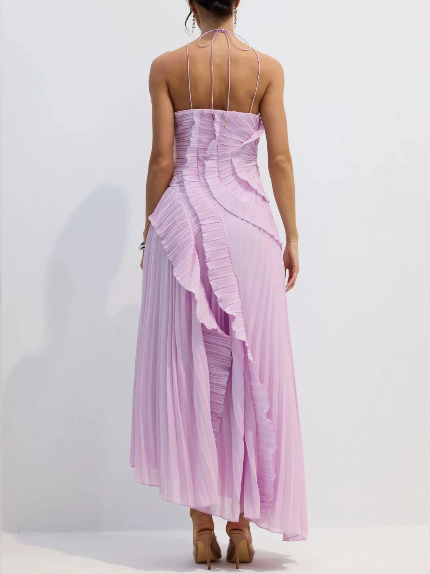 Pleated Radiance Maxi Dress