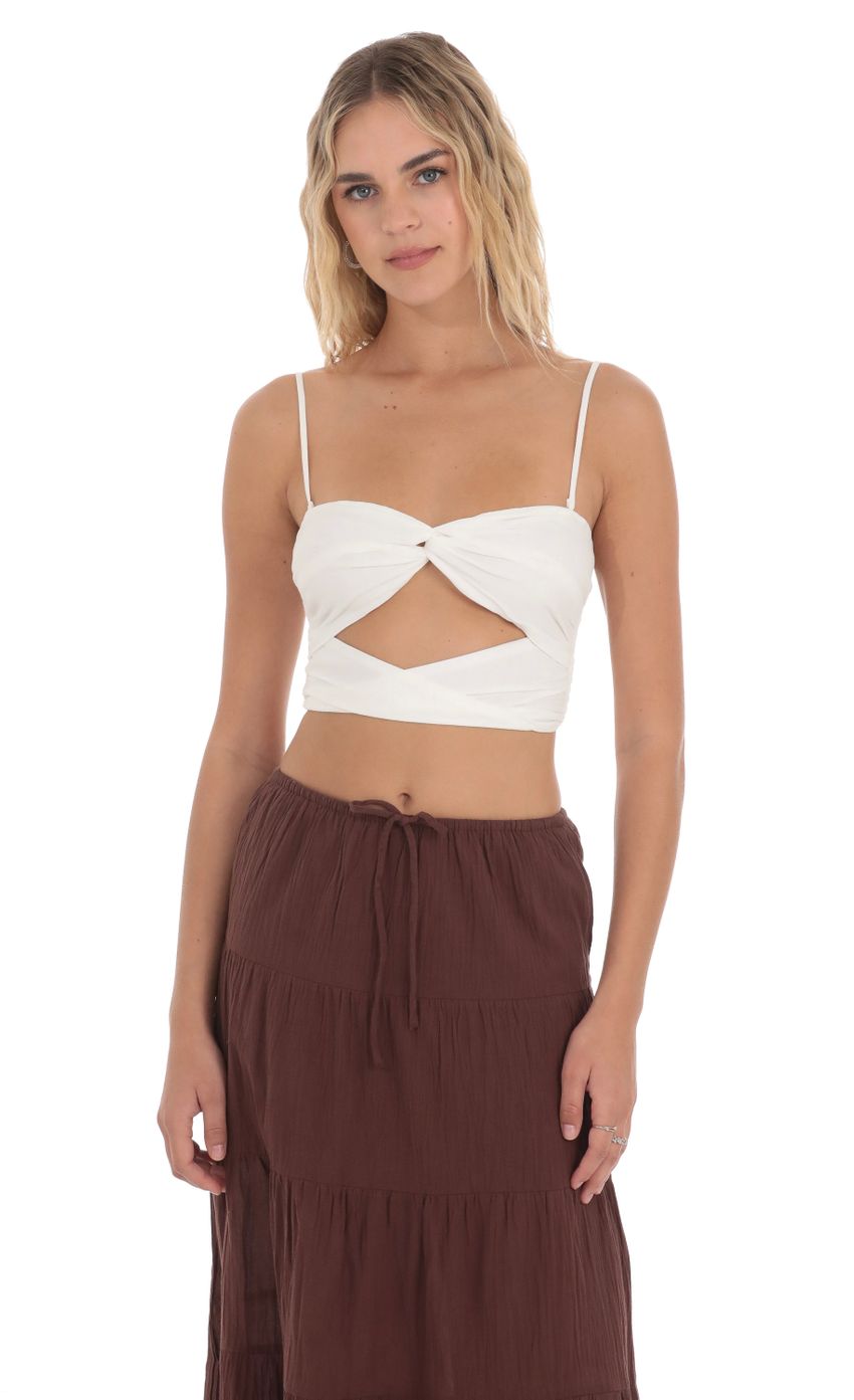 Cutout Top in White