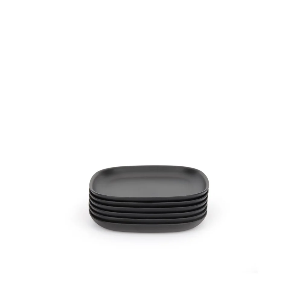 Vogeelle Cocktail Plate Set x 6 - Black