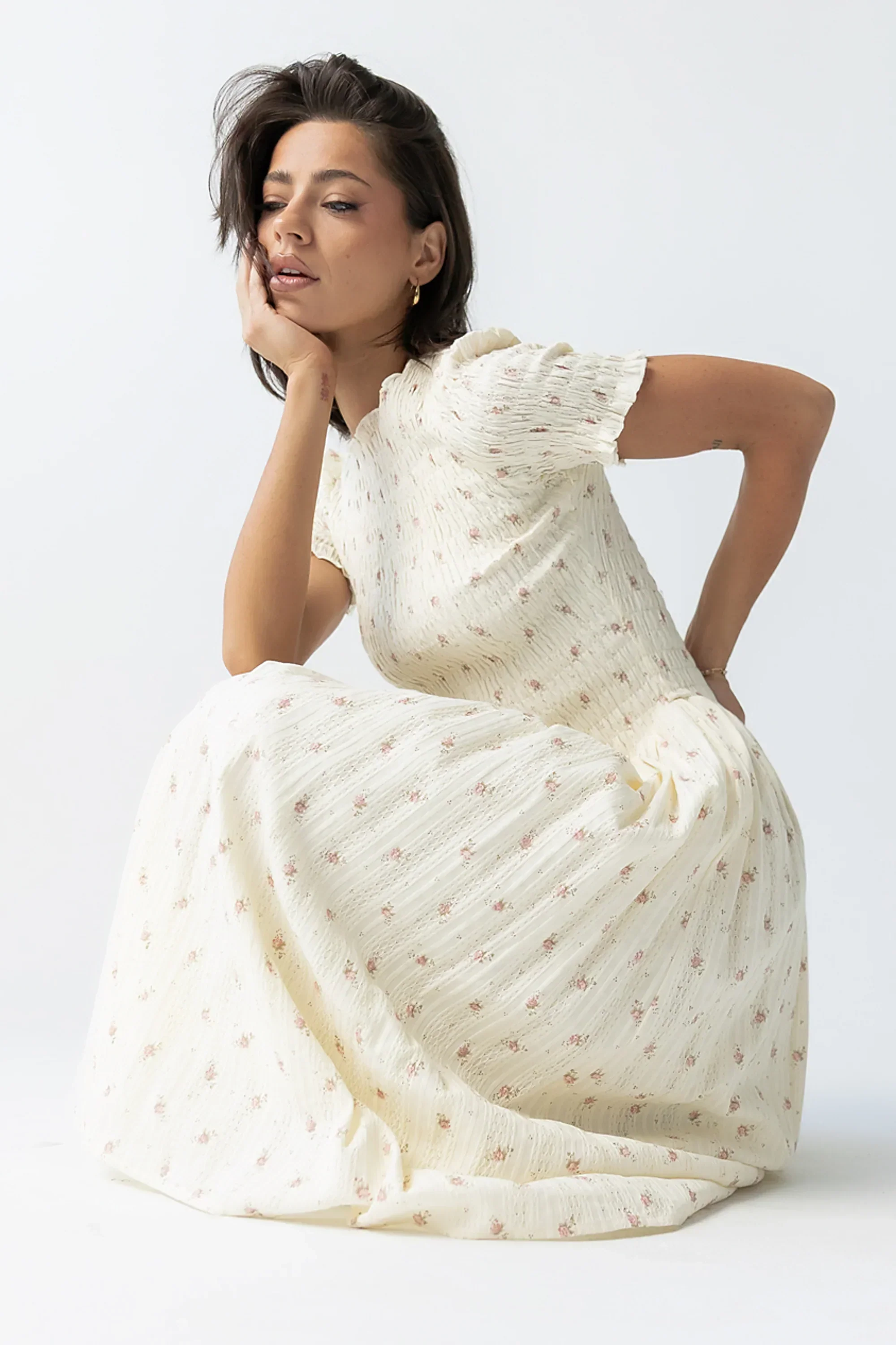 Jenny Smocked Midi Dress