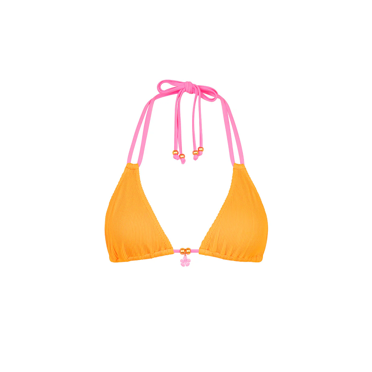 Halter Bralette Bikini Top - Peach Pop
