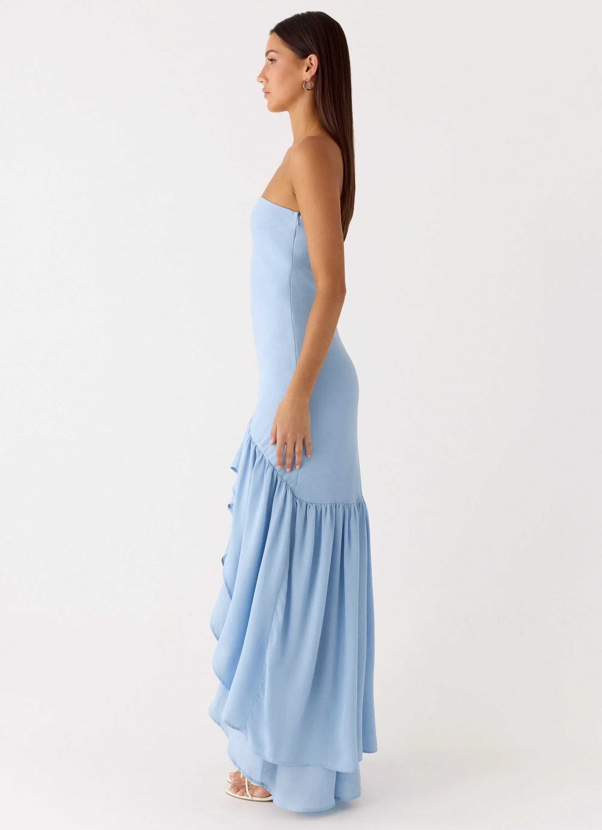 Evander Chiffon Maxi Dress - Blue