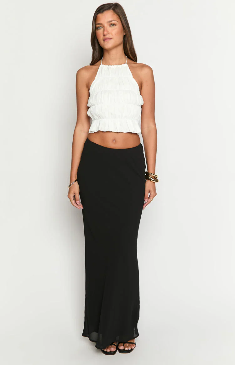 Uma White Crop Top